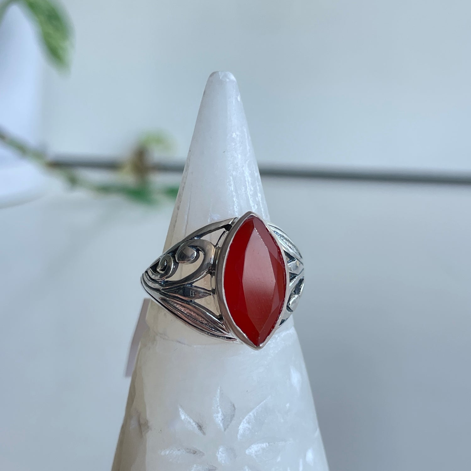 Carnelian Marquise Ring
