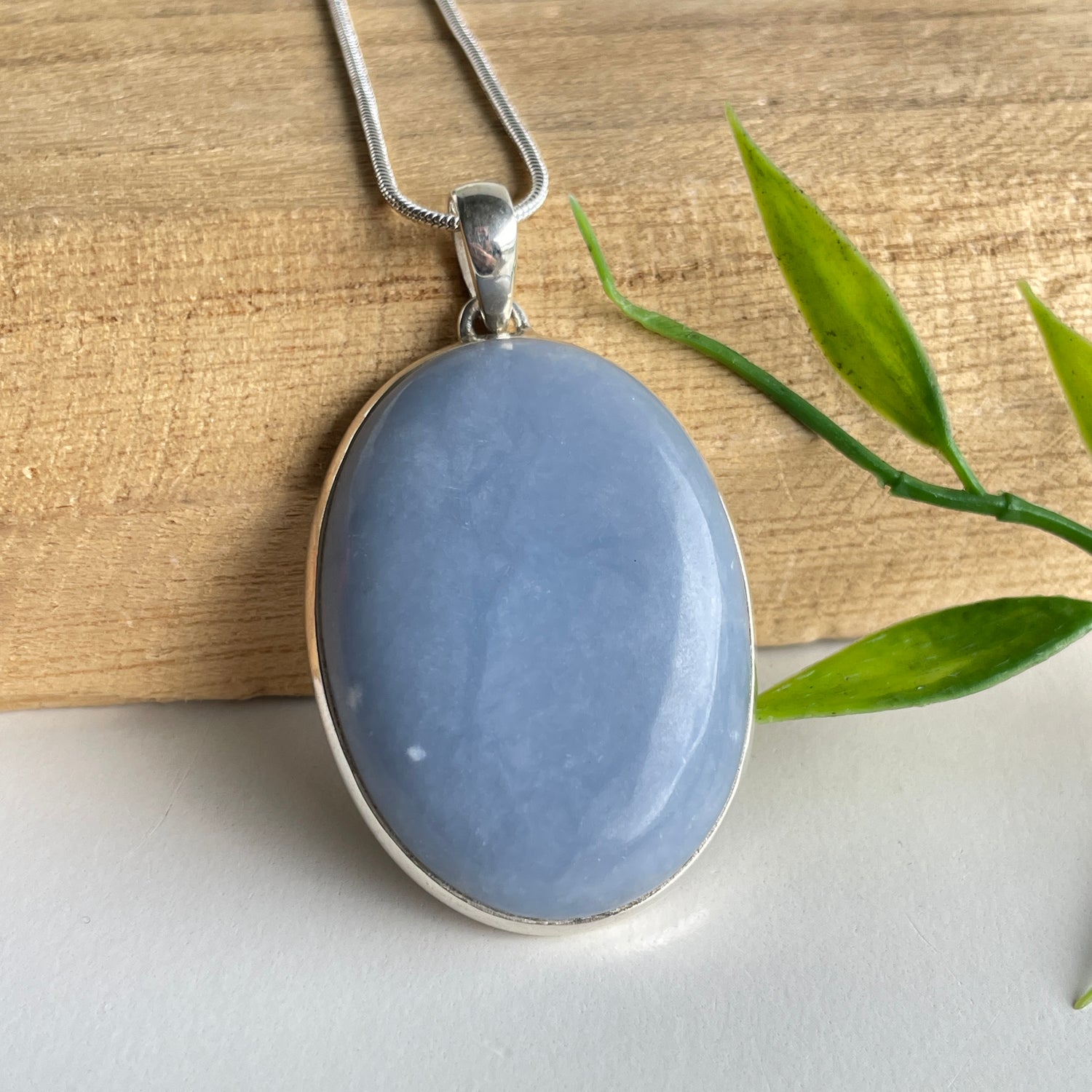 Angelite Oval Pendant