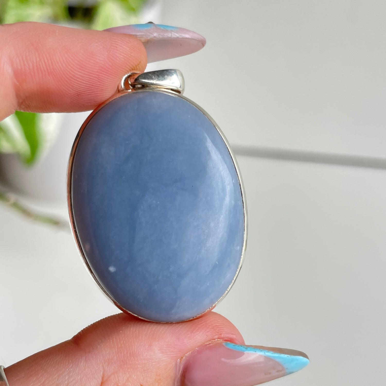 Angelite Oval Pendant