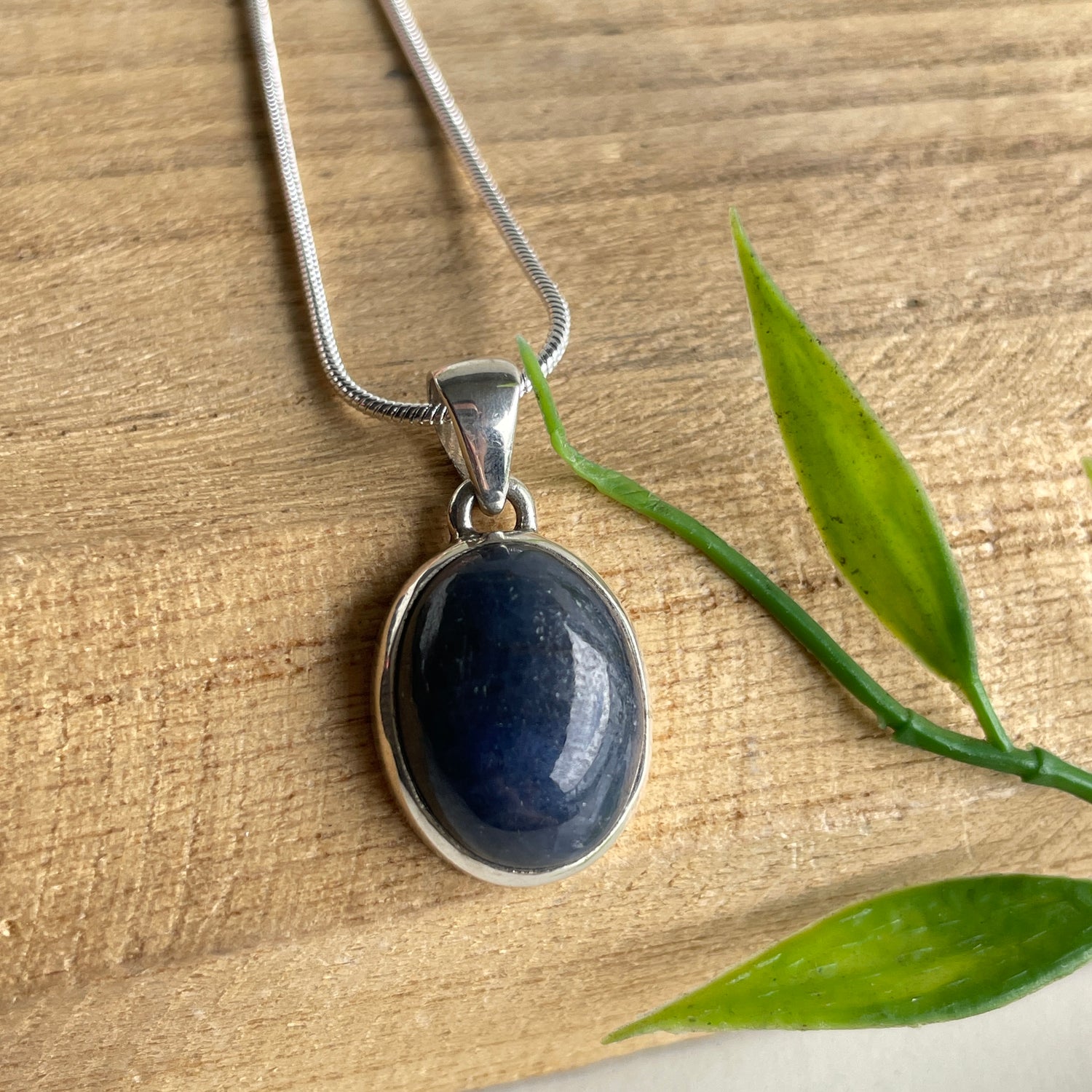 Sapphire Oval Pendant