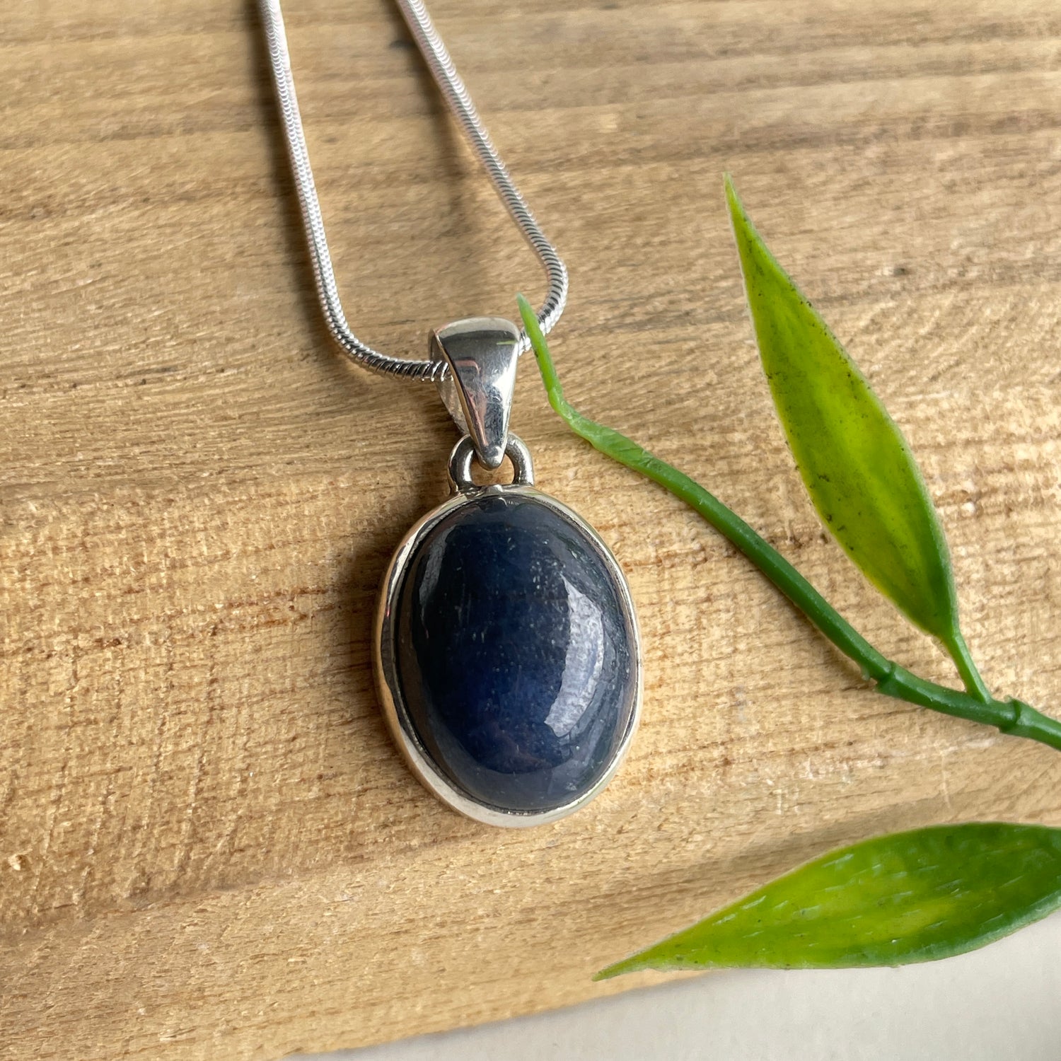 Sapphire Oval Pendant
