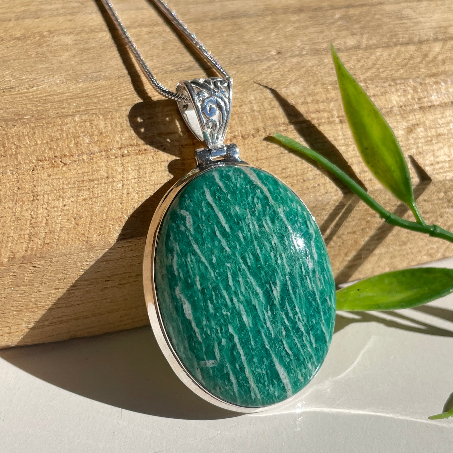 Amazonite Oval Pendant