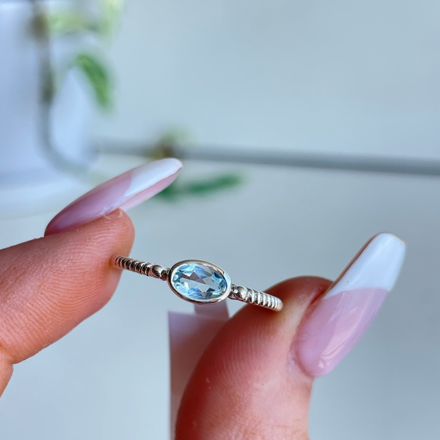 Blue Topaz Oval Ring R4951