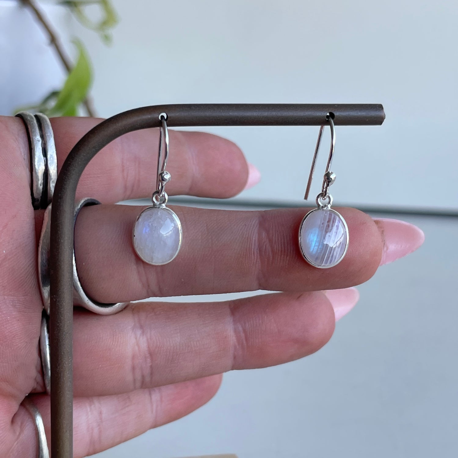 Moonstone Oval Earrings