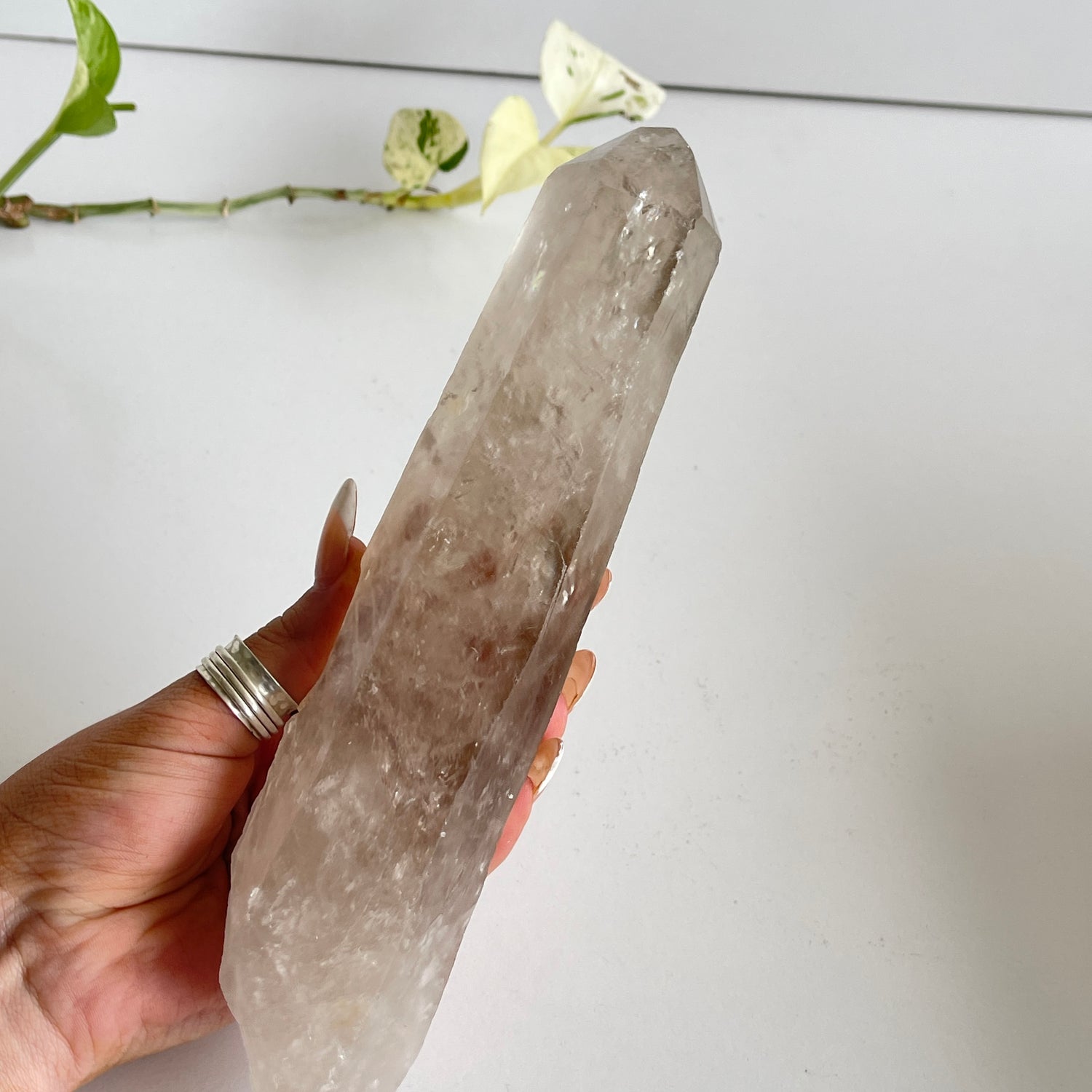 Smoky Quartz Lemurian Point  614g