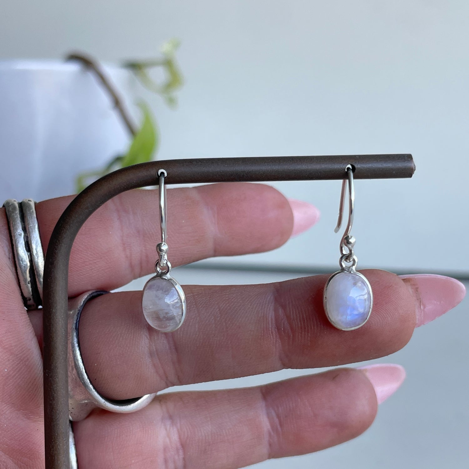 Moonstone Oval Earrings
