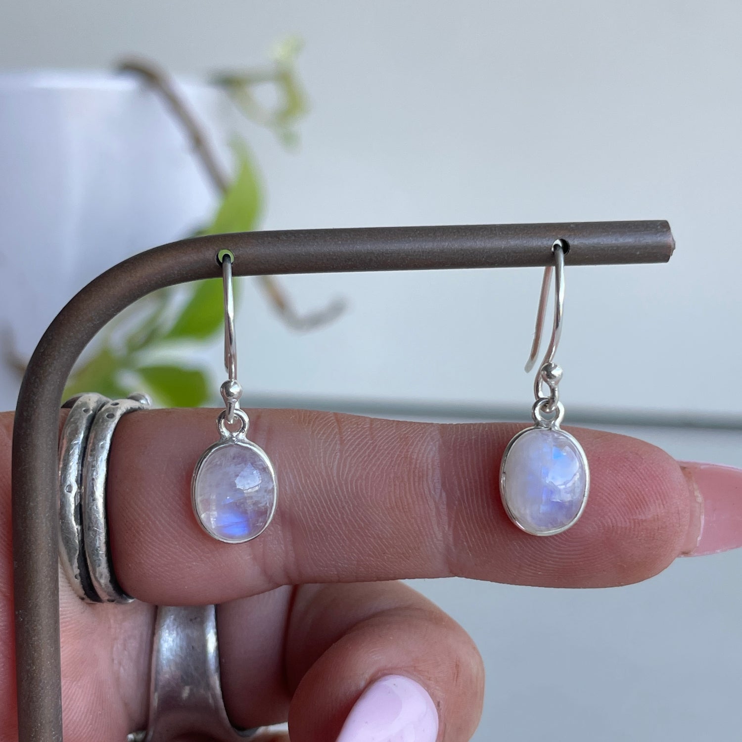 Moonstone Oval Earrings
