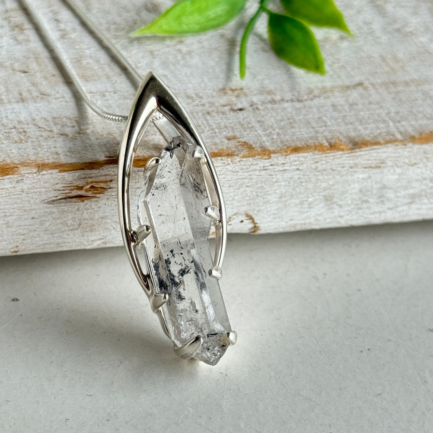 Tibetan Quartz Point Pendant 001