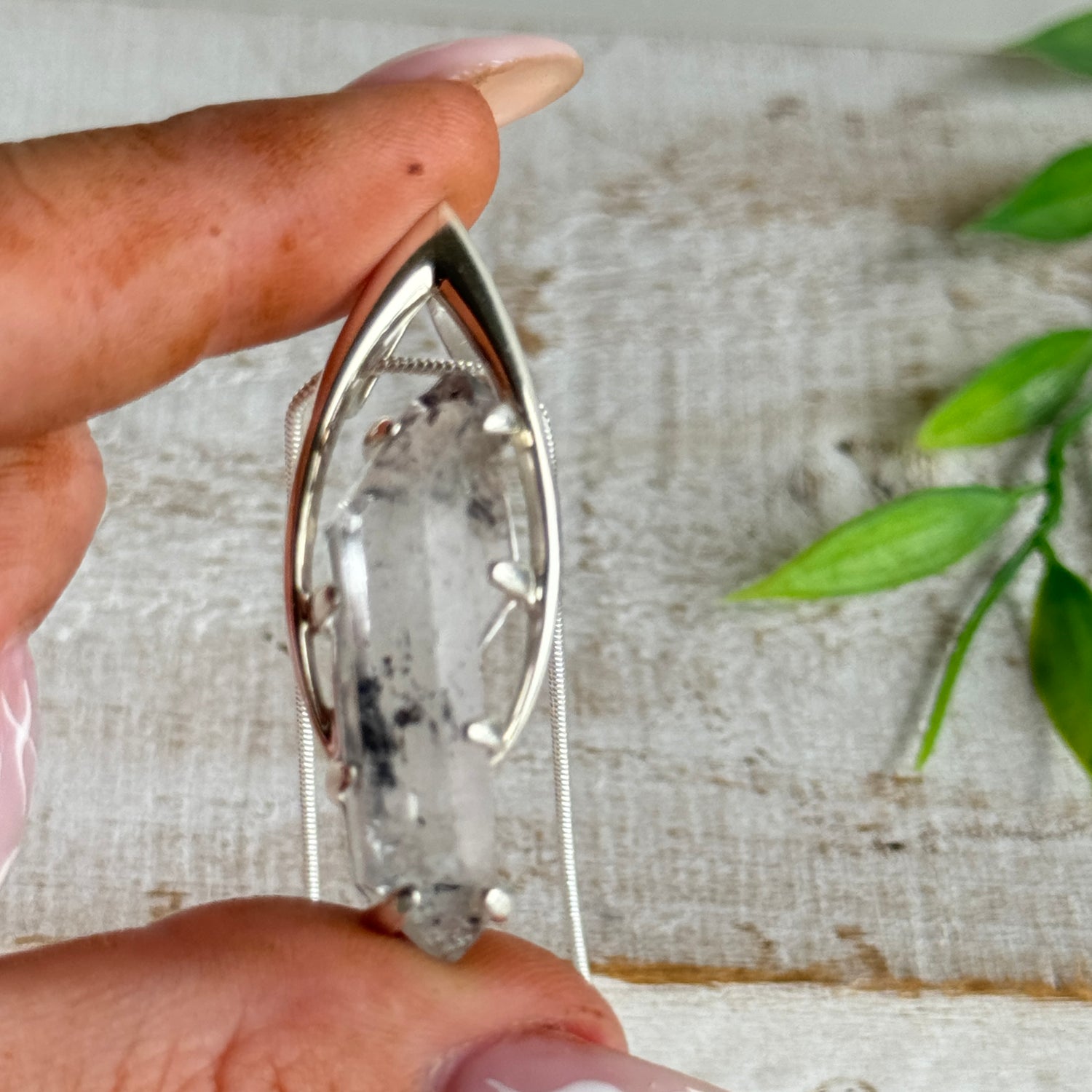 Tibetan Quartz Point Pendant 001