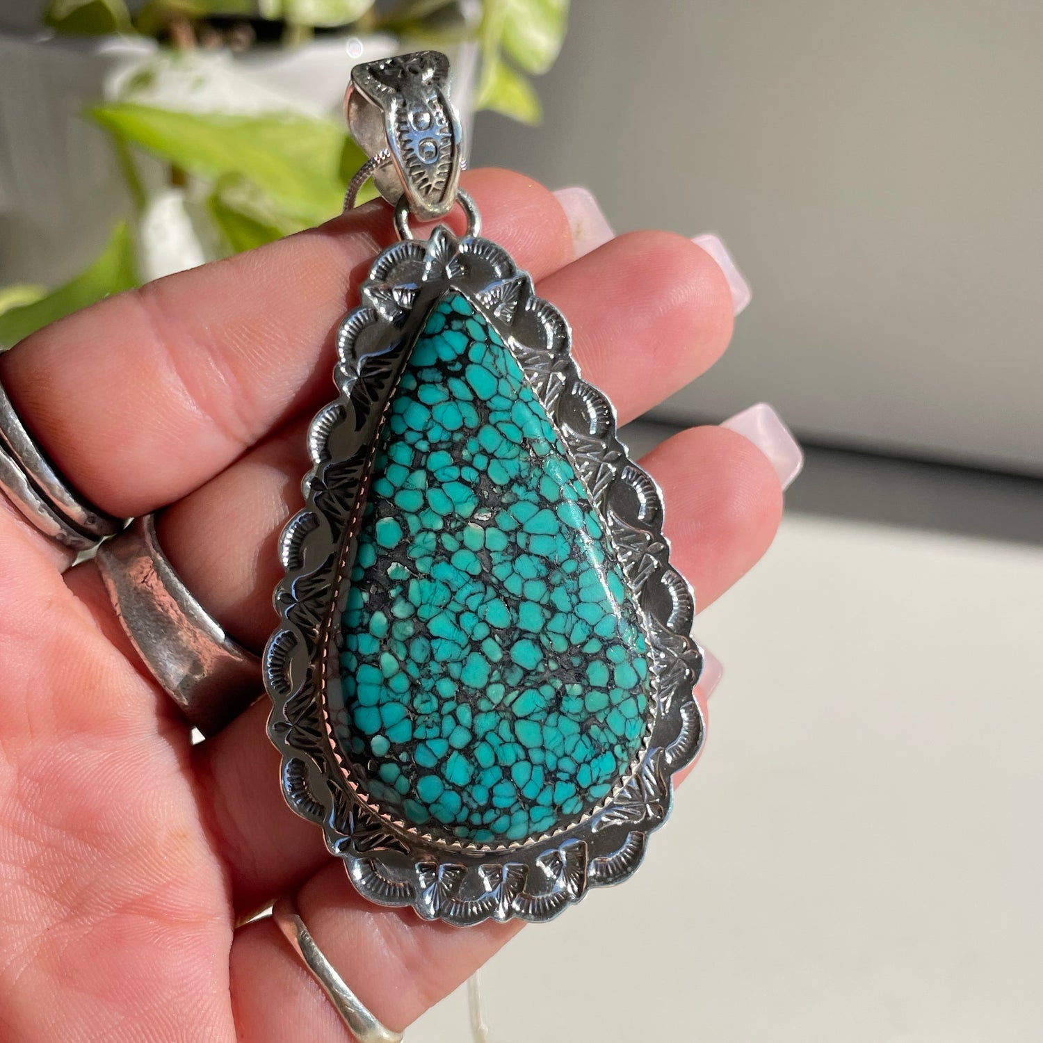 Turquoise Teardrop Pendant