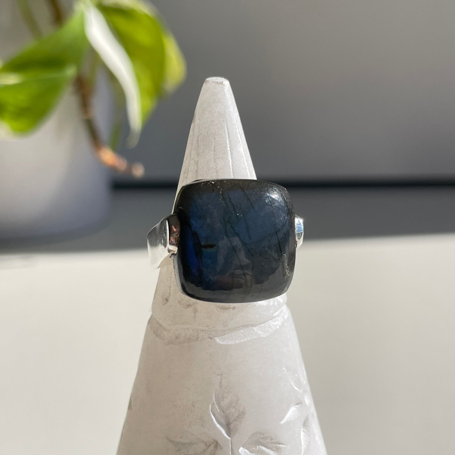 Labradorite Square Ring Sz8.5