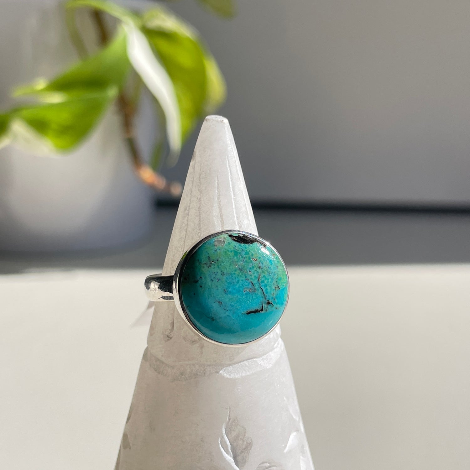 Turquoise Round Ring Sz9.5