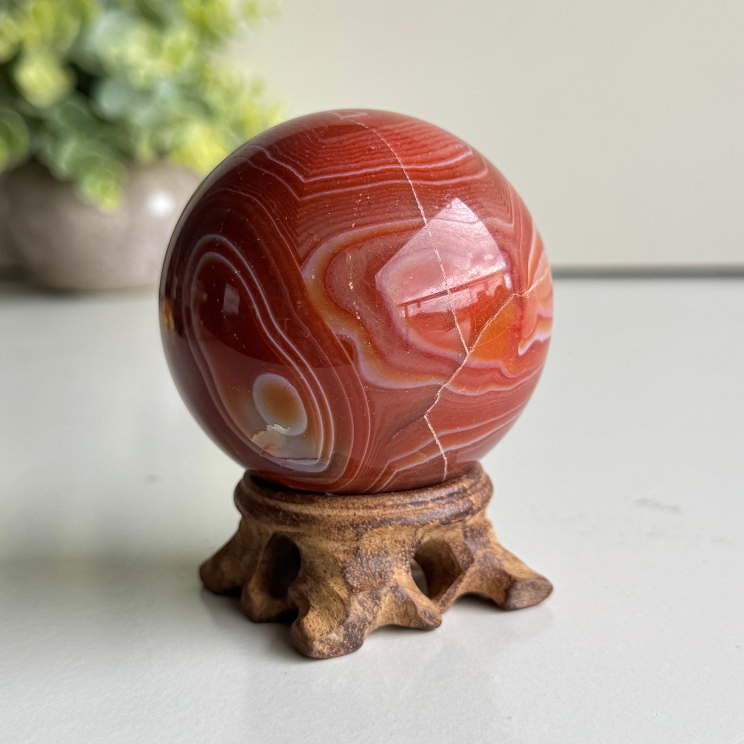 Red Agate Sphere 6.4cm