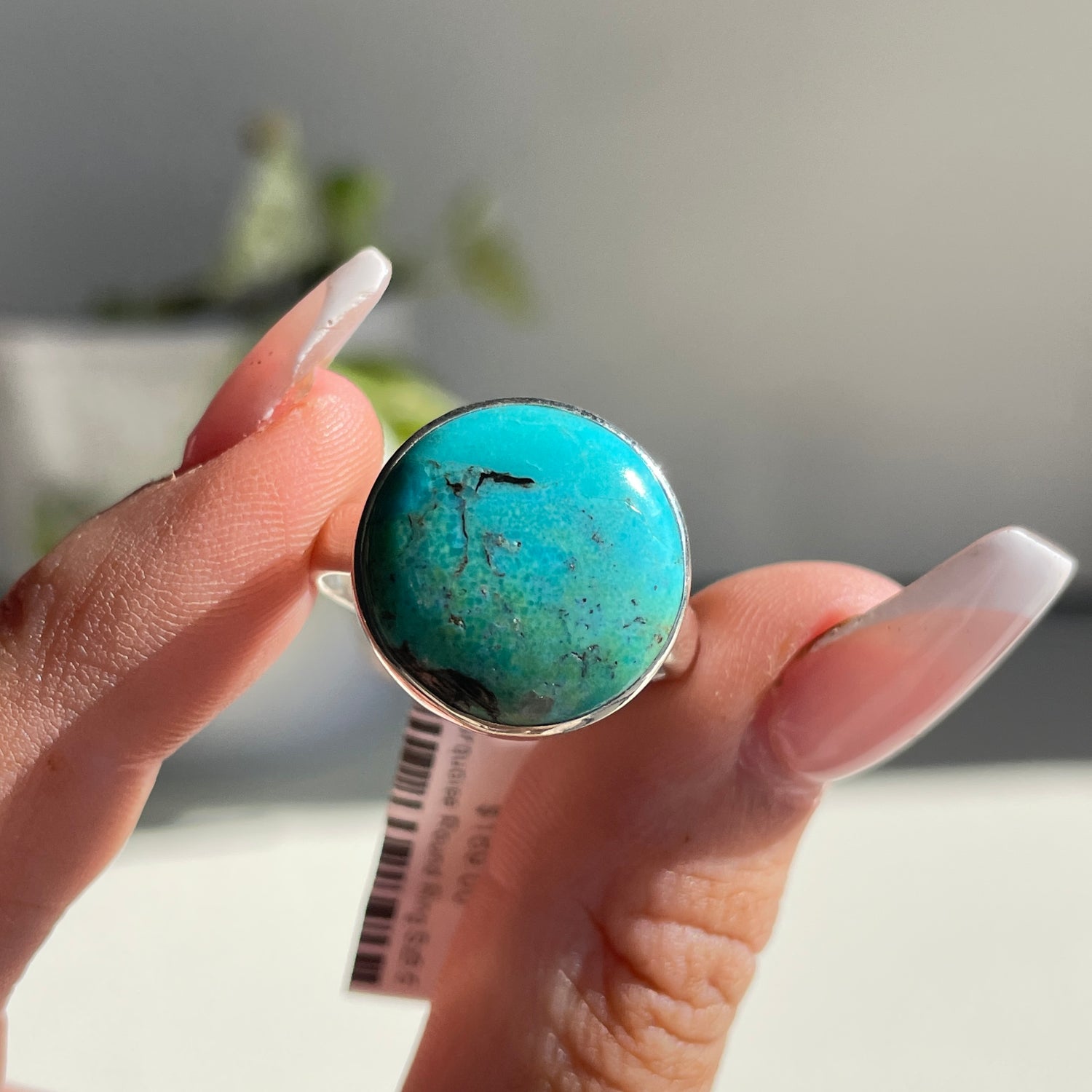Turquoise Round Ring Sz9.5