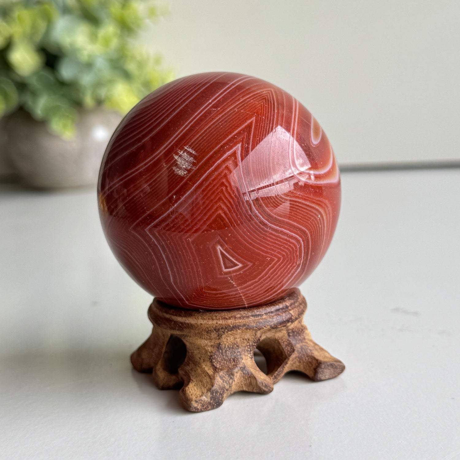 Red Agate Sphere 6.4cm