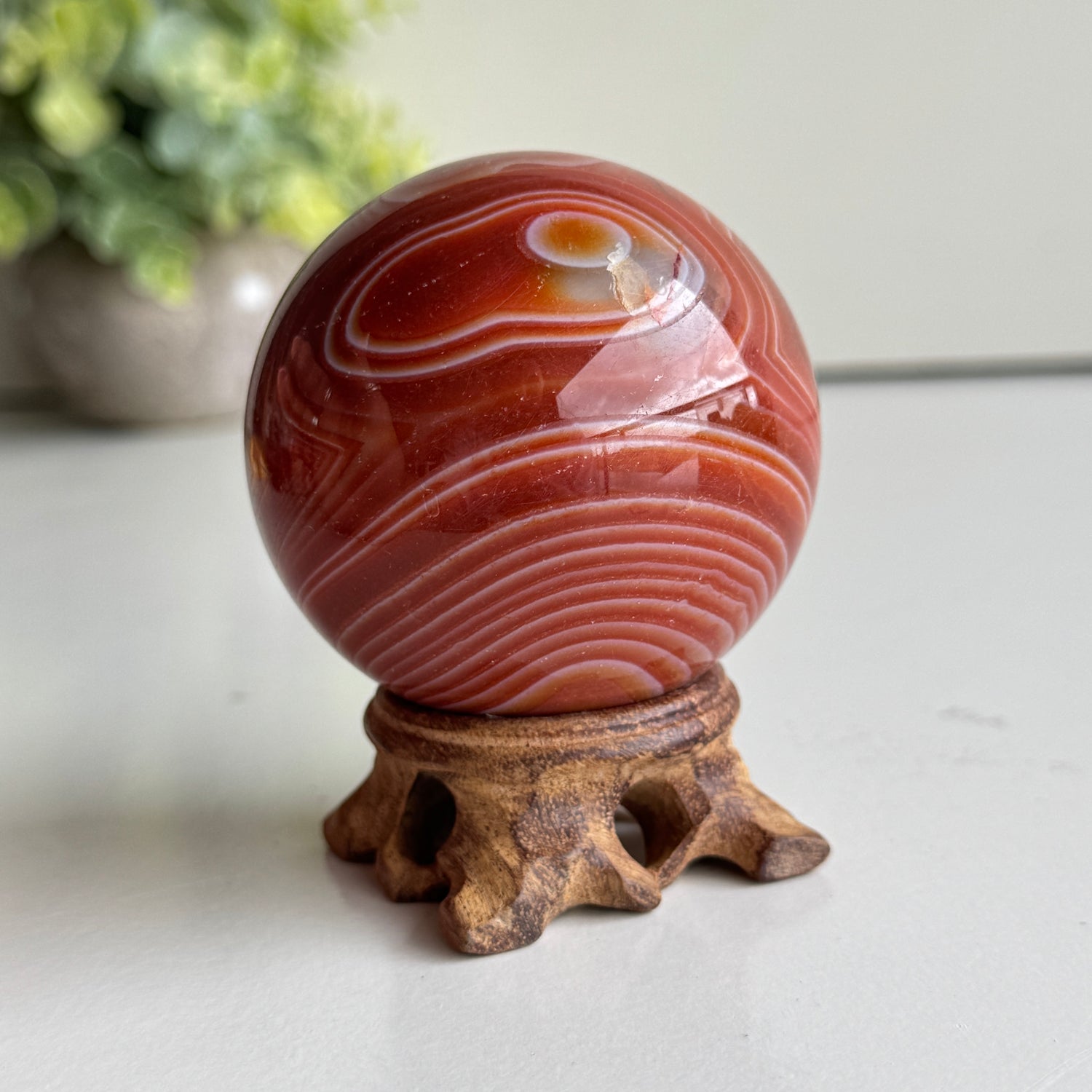 Red Agate Sphere 6.4cm