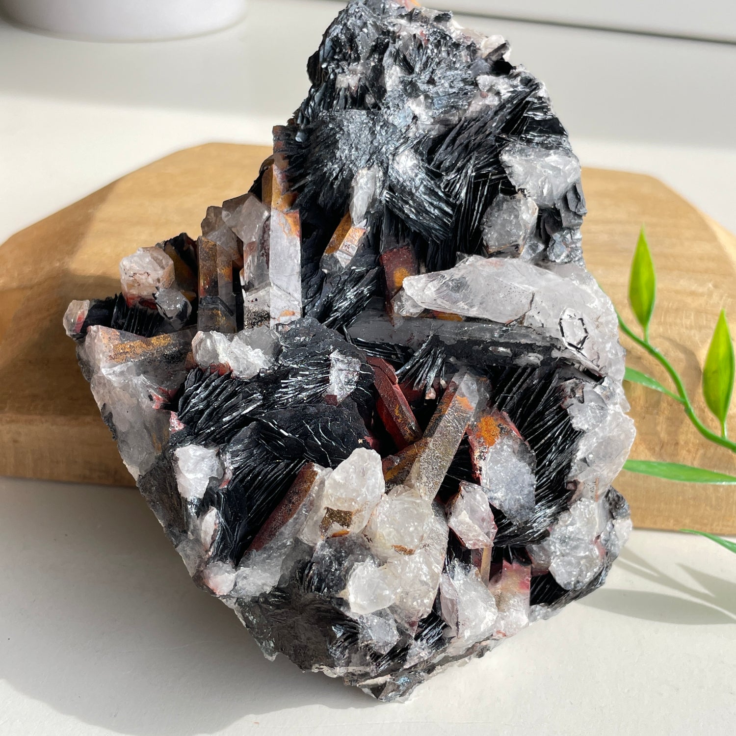 Specularite  Quartz Cluster 798g