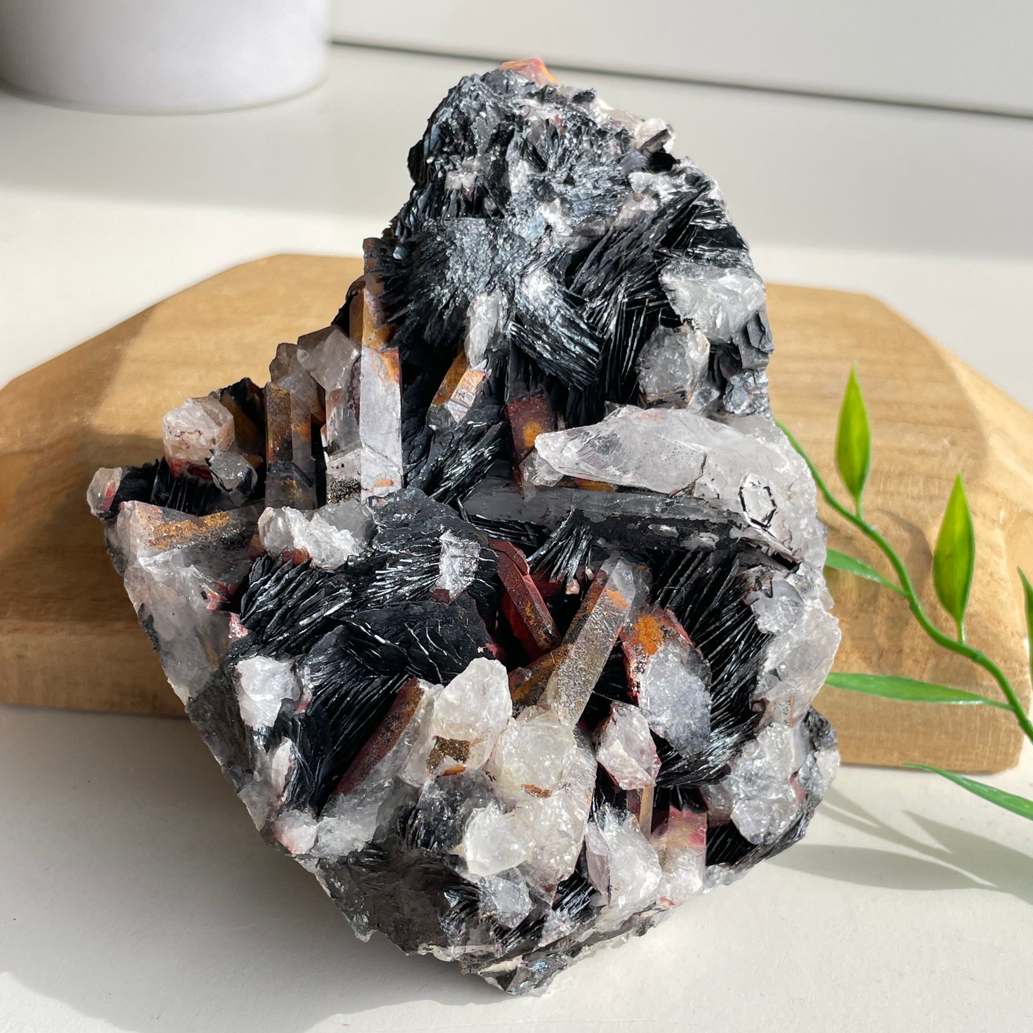 Specularite  Quartz Cluster 798g