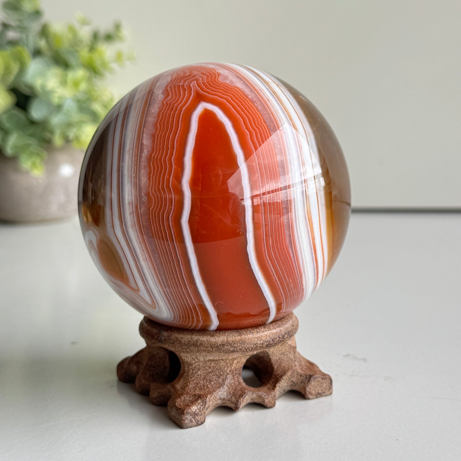 Red Agate Sphere 8.8cm