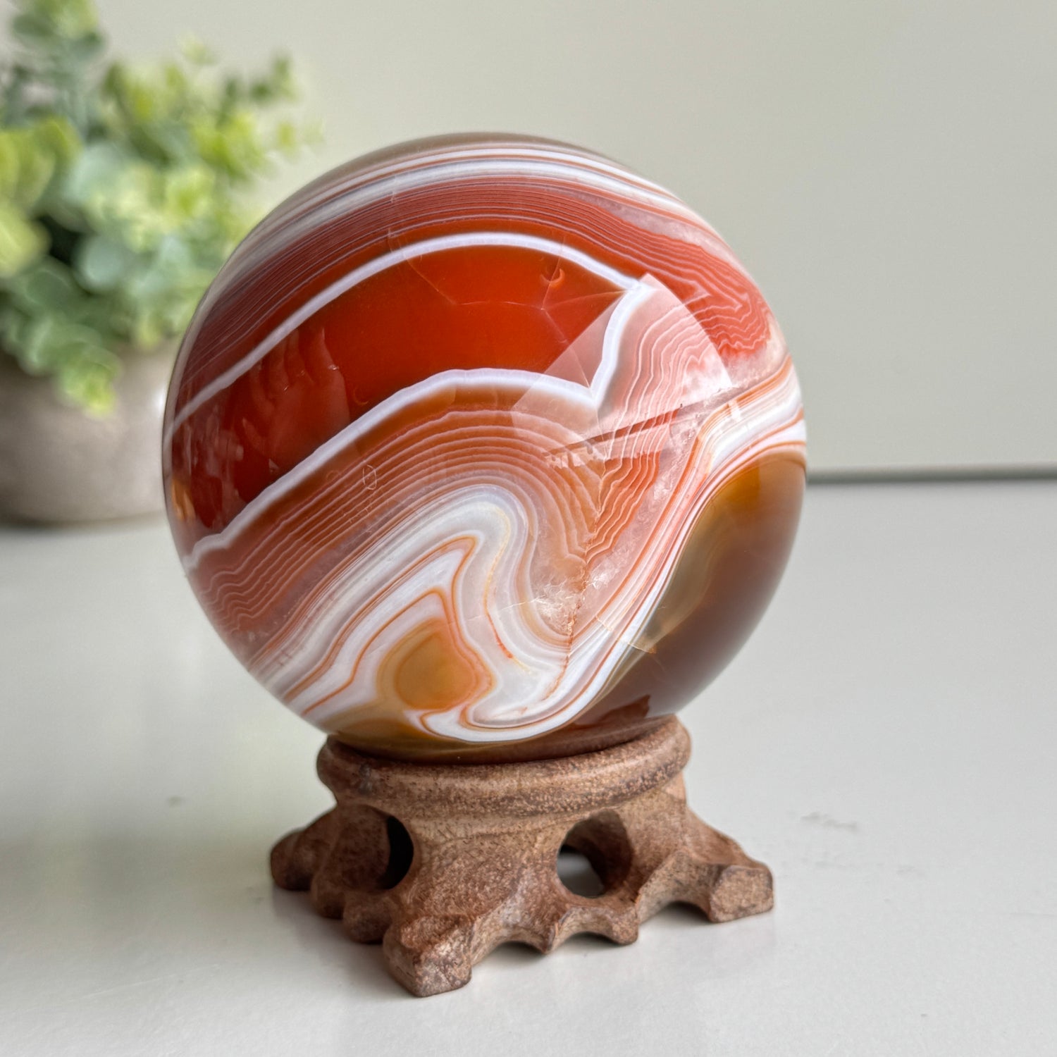 Red Agate Sphere 8.8cm