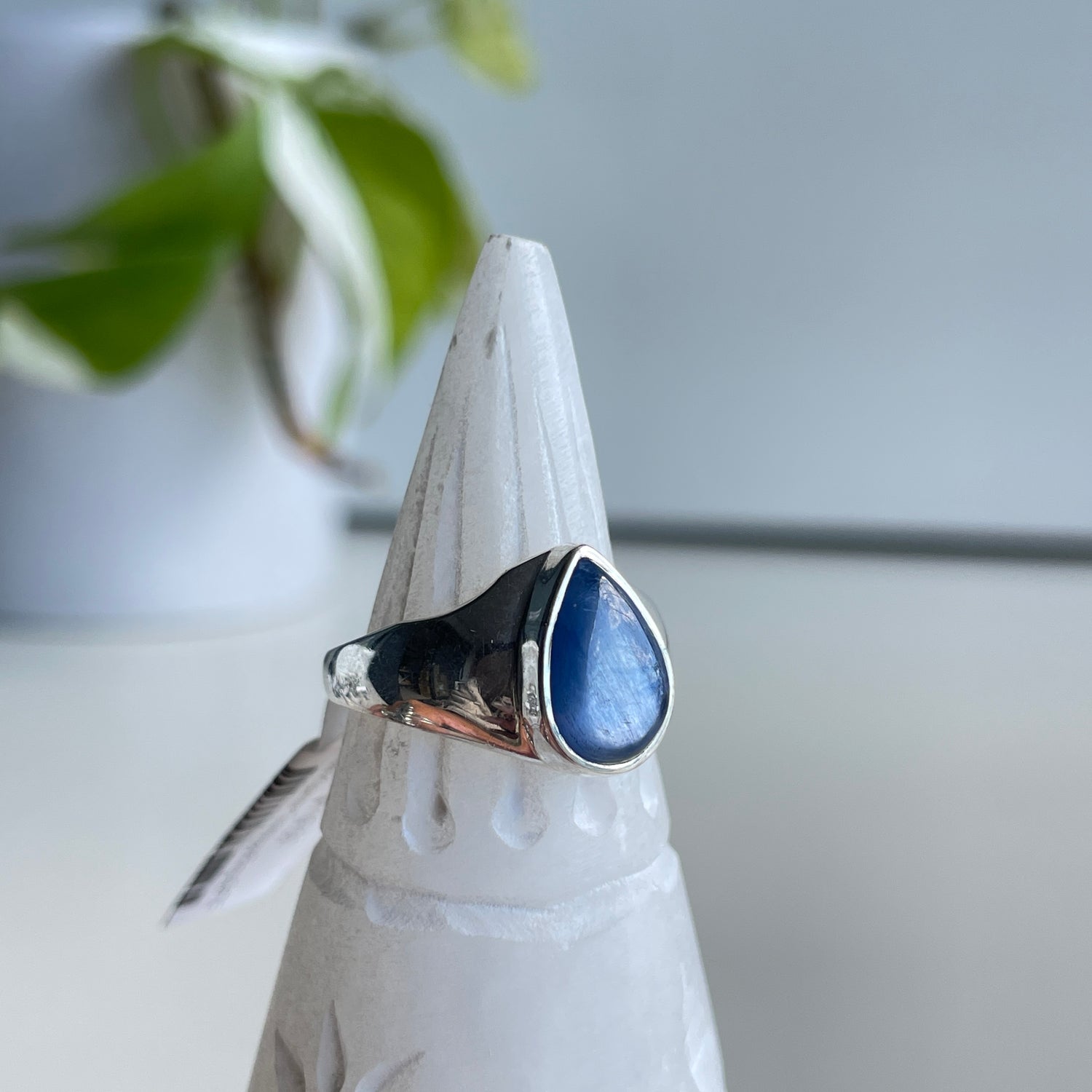 Blue Kyanite Teardrop Ring Sz7.5