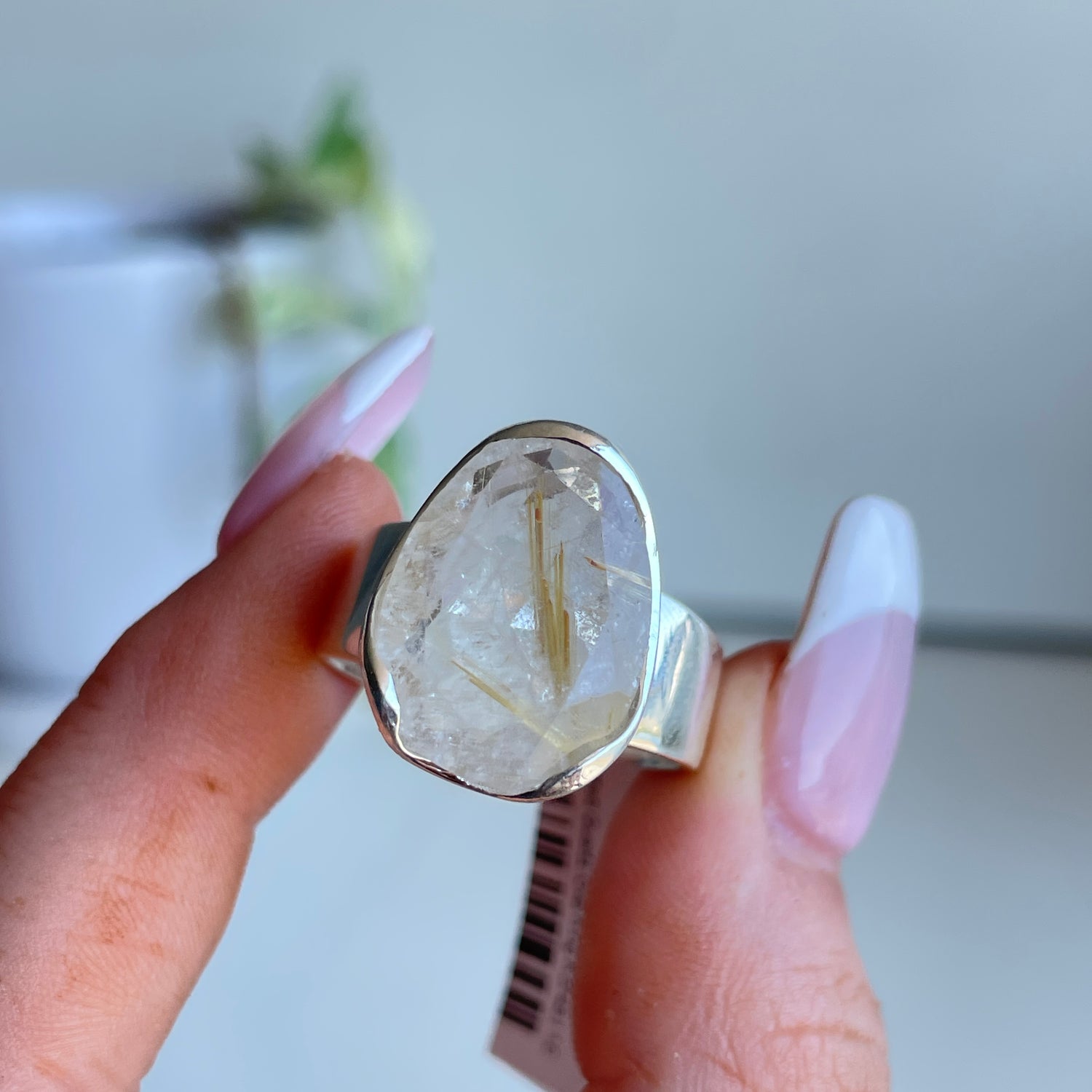 Rutilated Quartz Oval Ring R3748