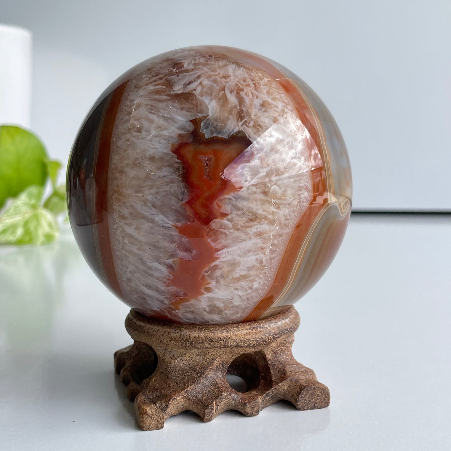 Carnelian Sphere 8.5cm