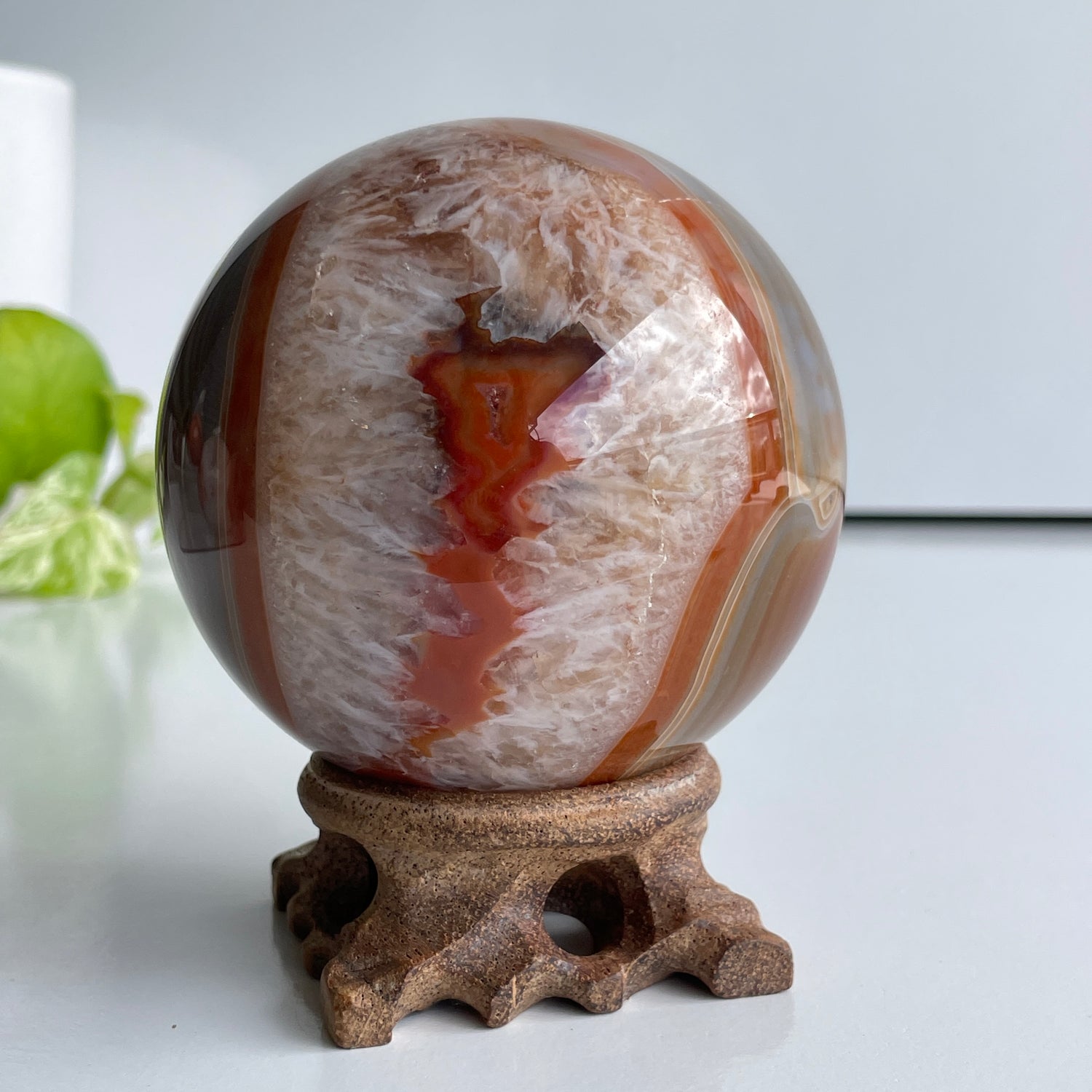 Carnelian Sphere 8.5cm