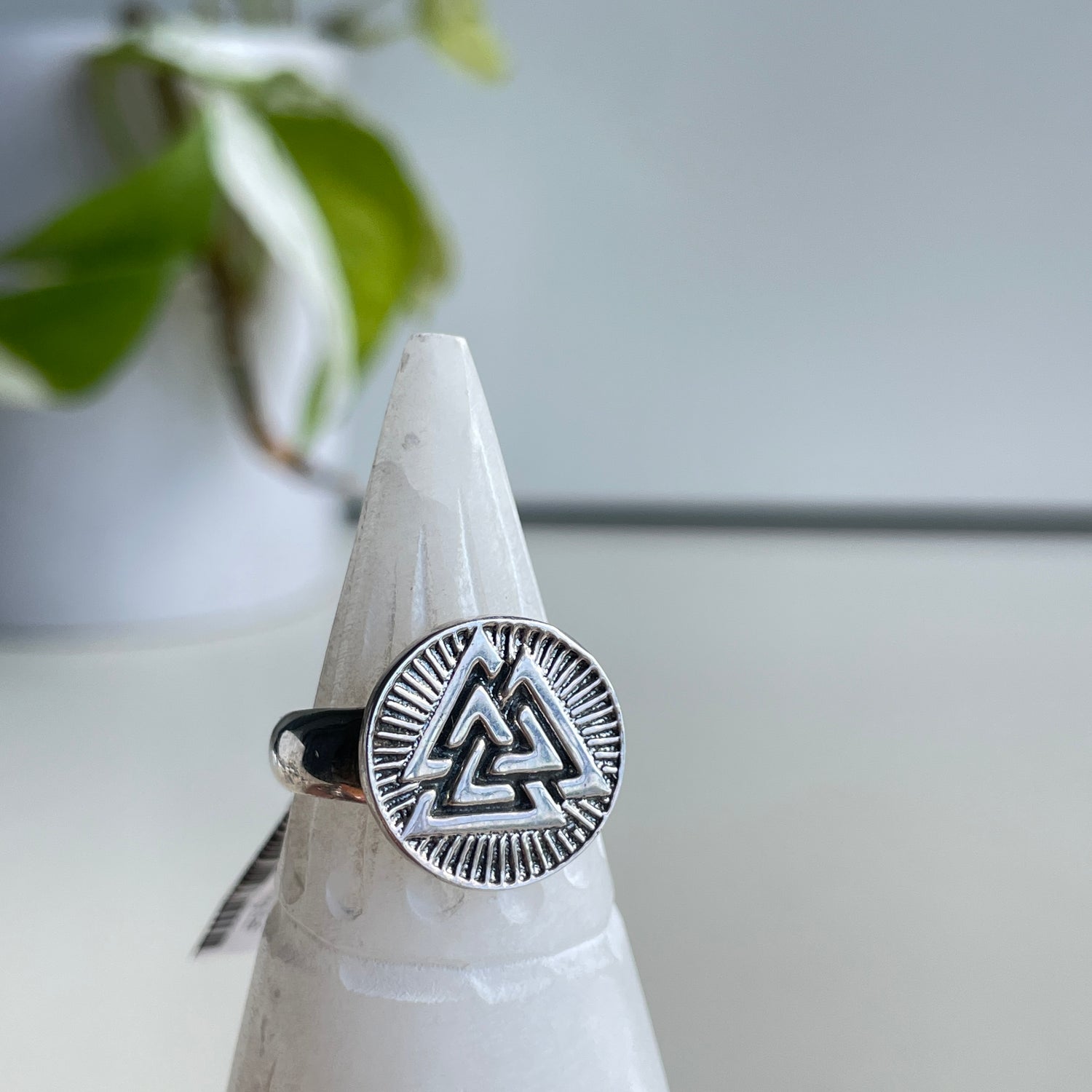 Valknut Silver Ring Sz9
