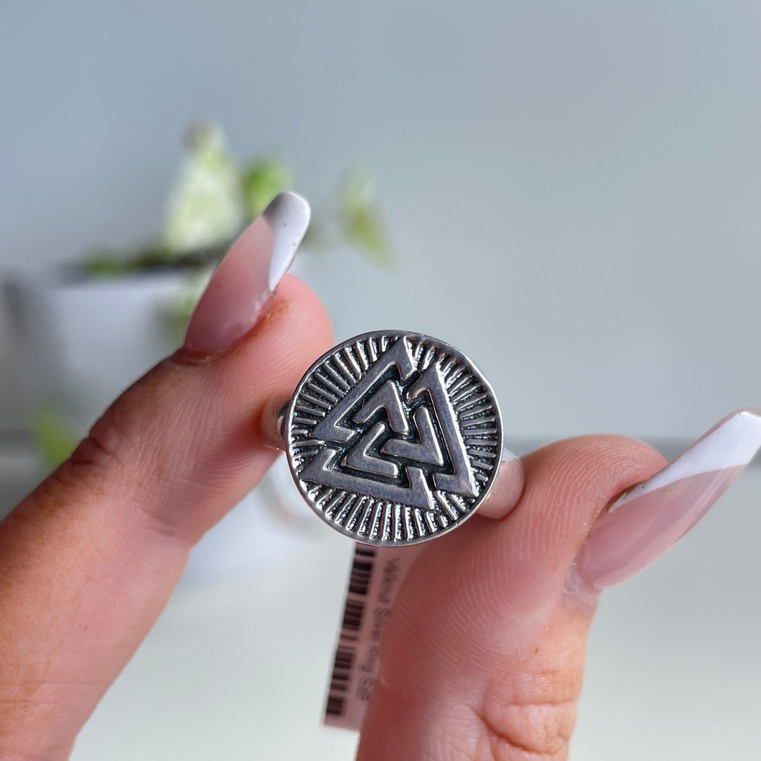 Valknut Silver Ring Sz9