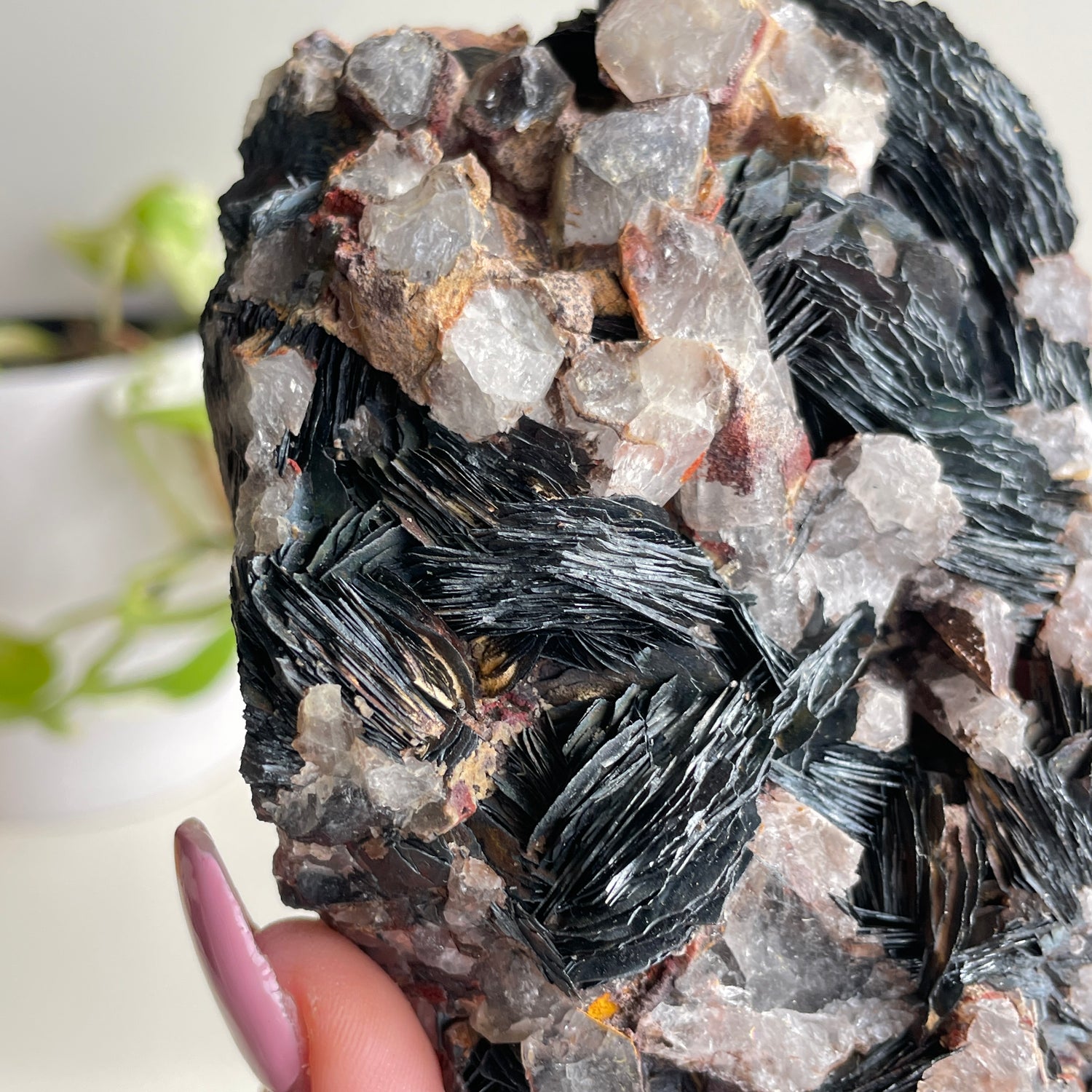 Specularite  Quartz Cluster 704g