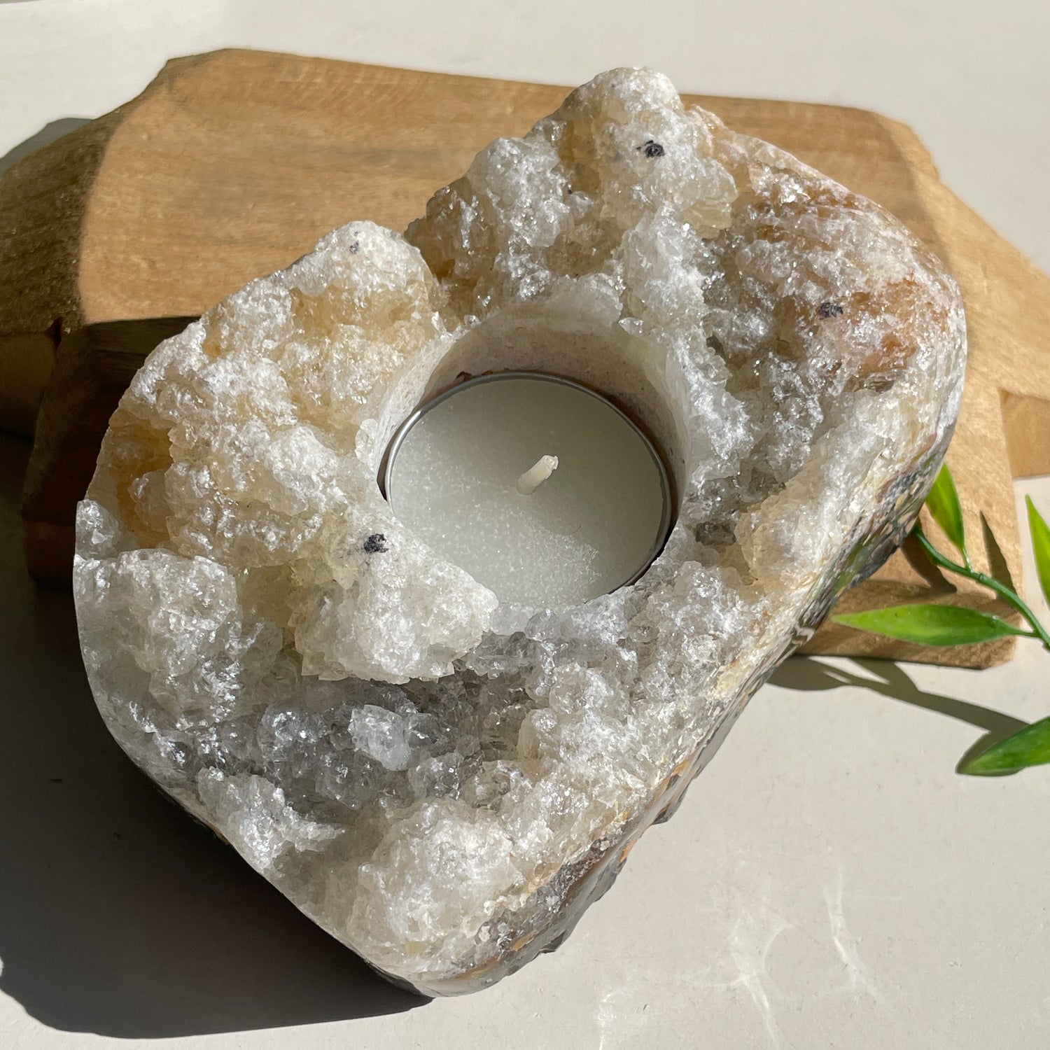 Natural Agate Tealight Holder