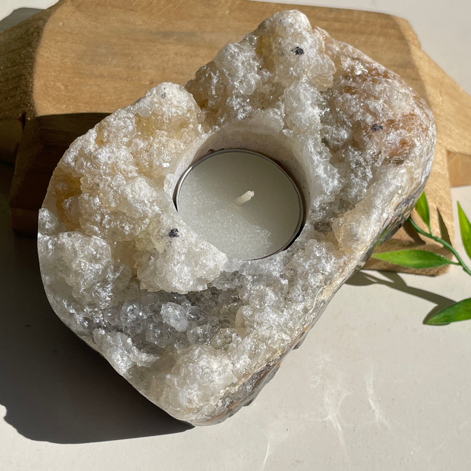 Natural Agate Tealight Holder