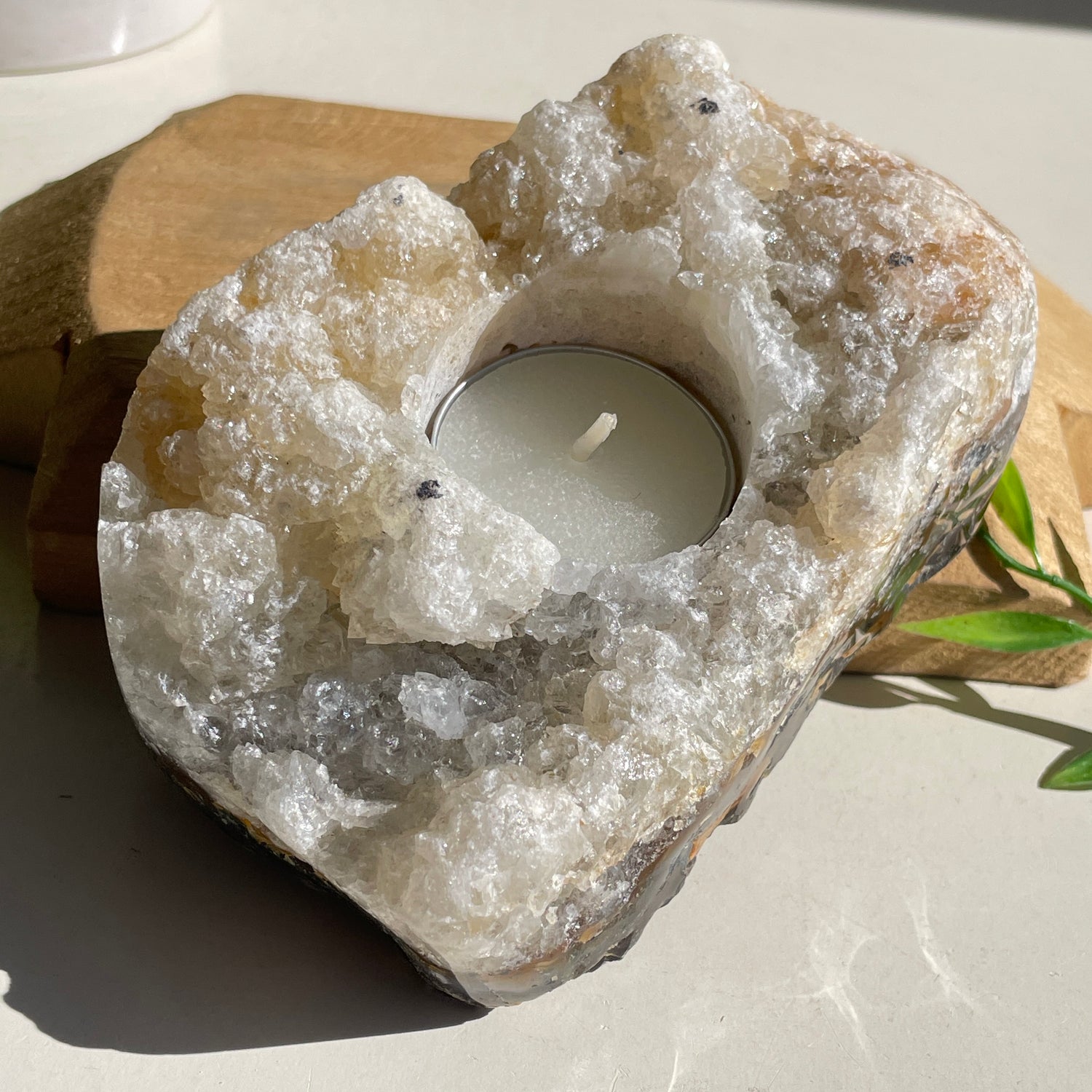 Natural Agate Tealight Holder