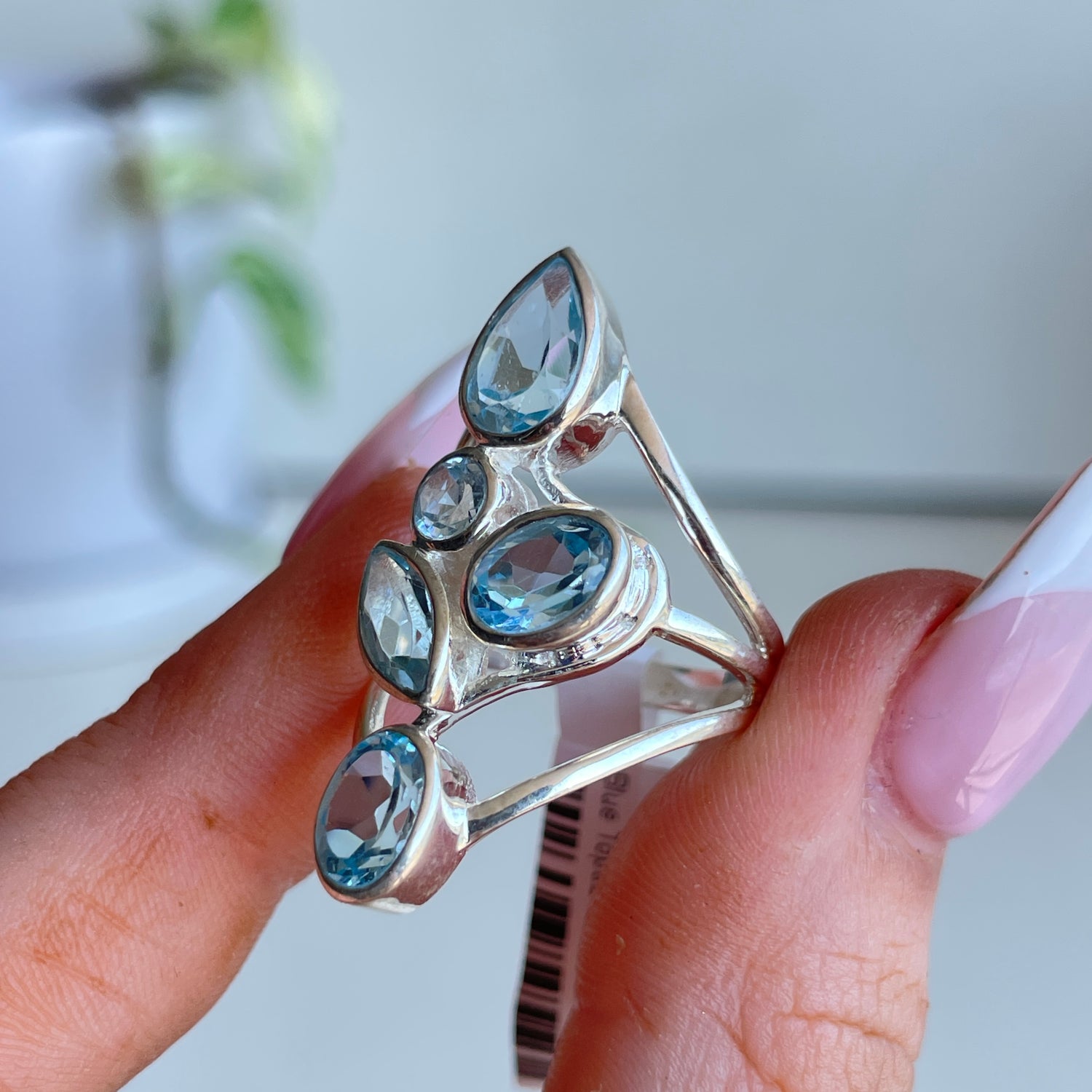 Blue Topaz Multi Stone Ring Sz6