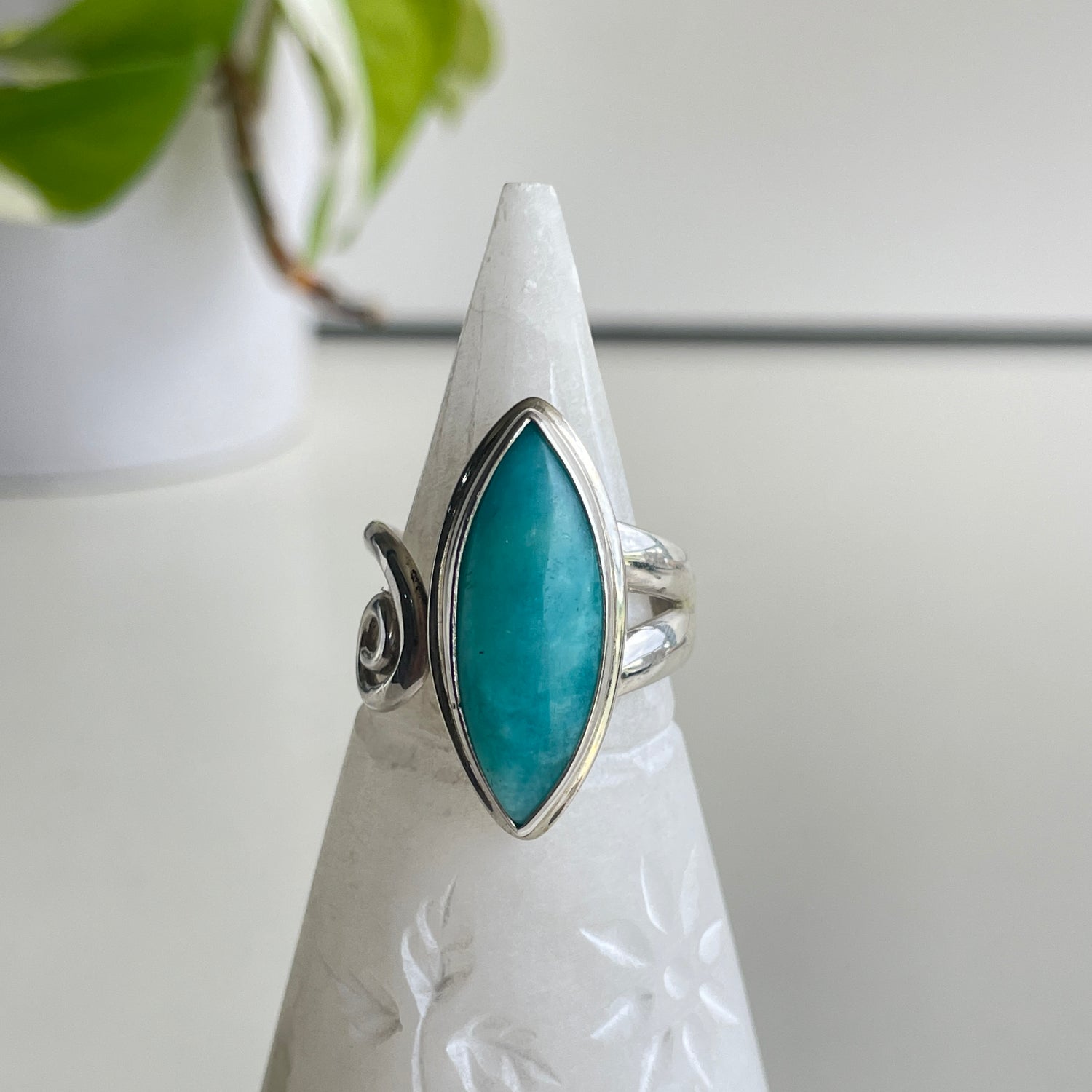 Amazonite Marquise Ring Sz10