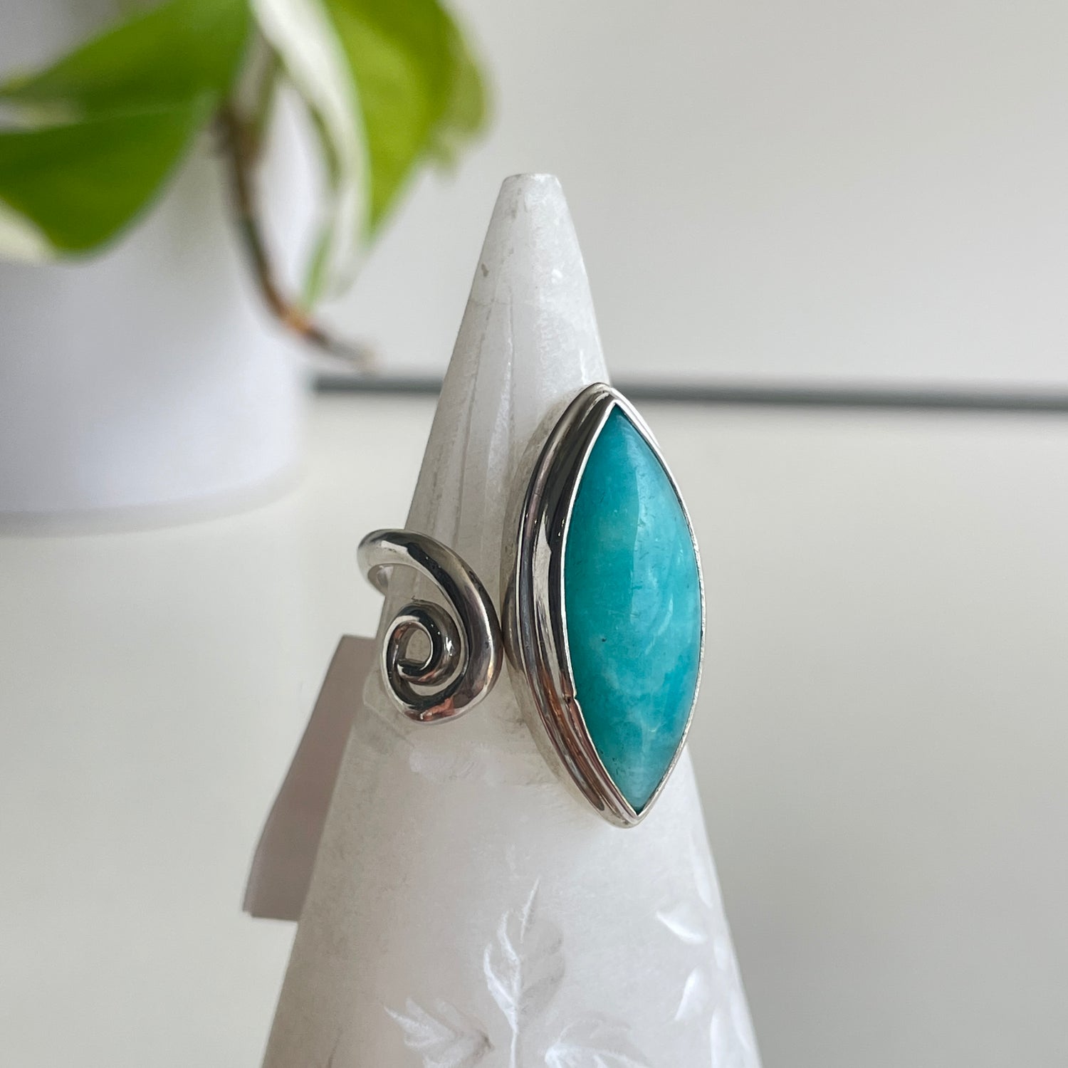 Amazonite Marquise Ring Sz10
