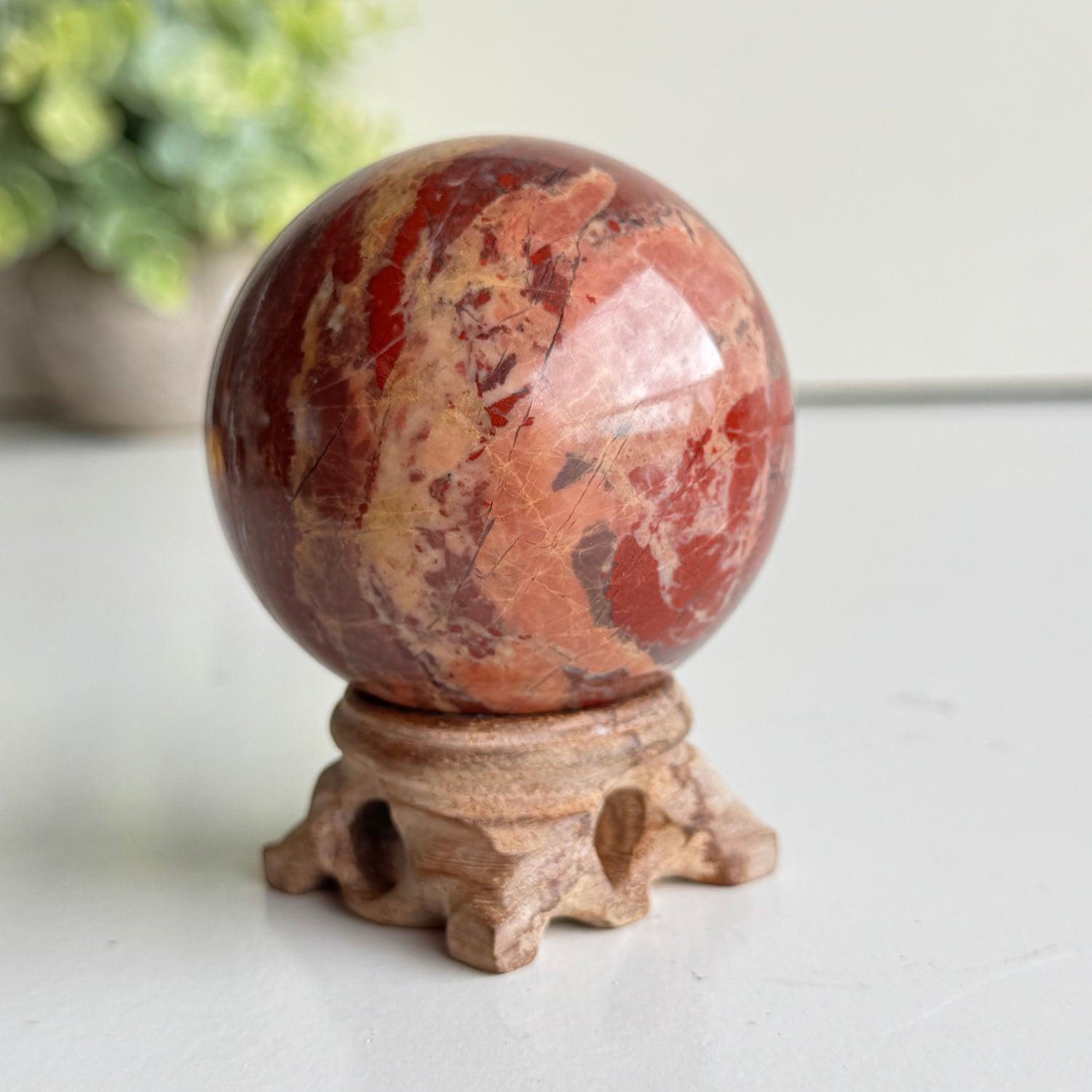 Petrified Wood / Jasper Sphere 6.2cm