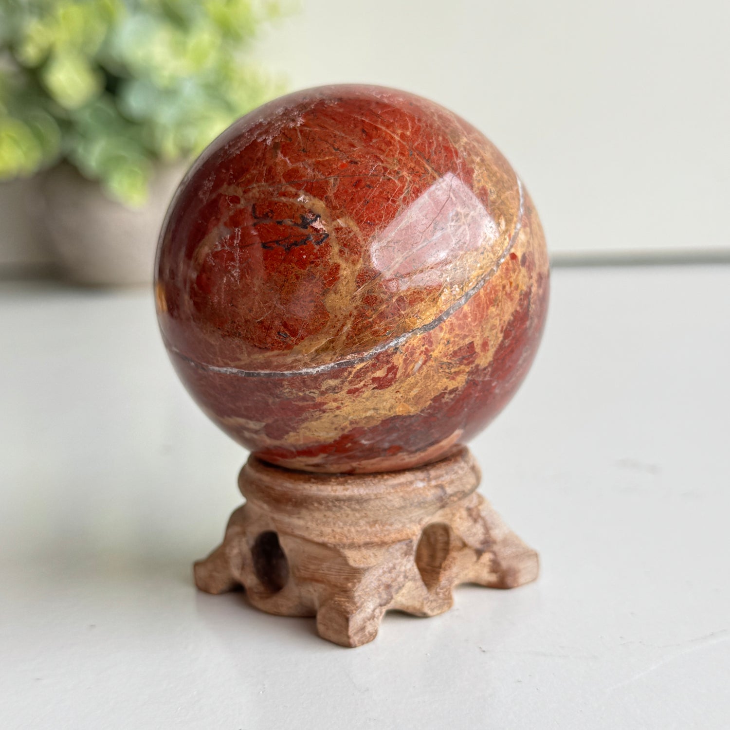 Petrified Wood / Jasper Sphere 6.2cm