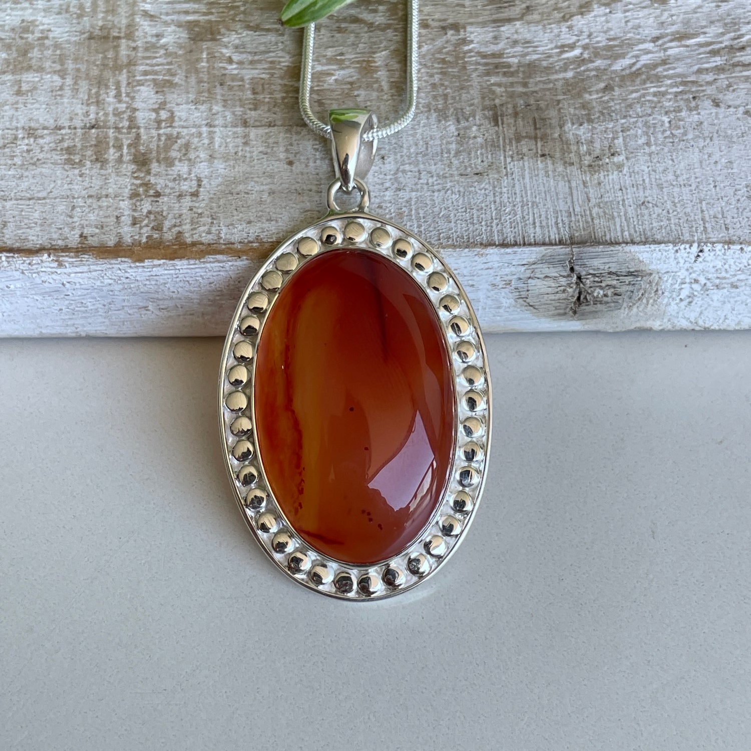 Carnelian Oval Pendant
