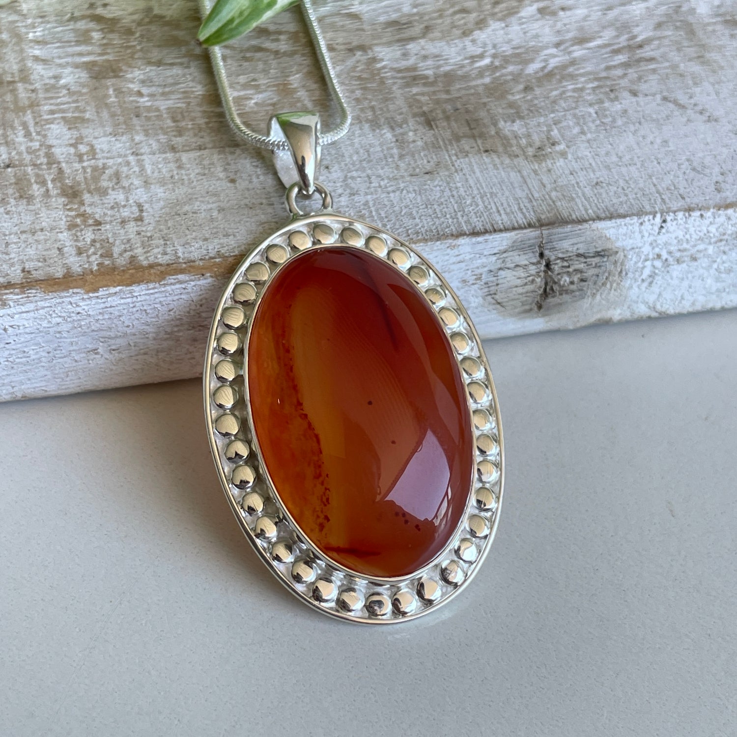 Carnelian Oval Pendant