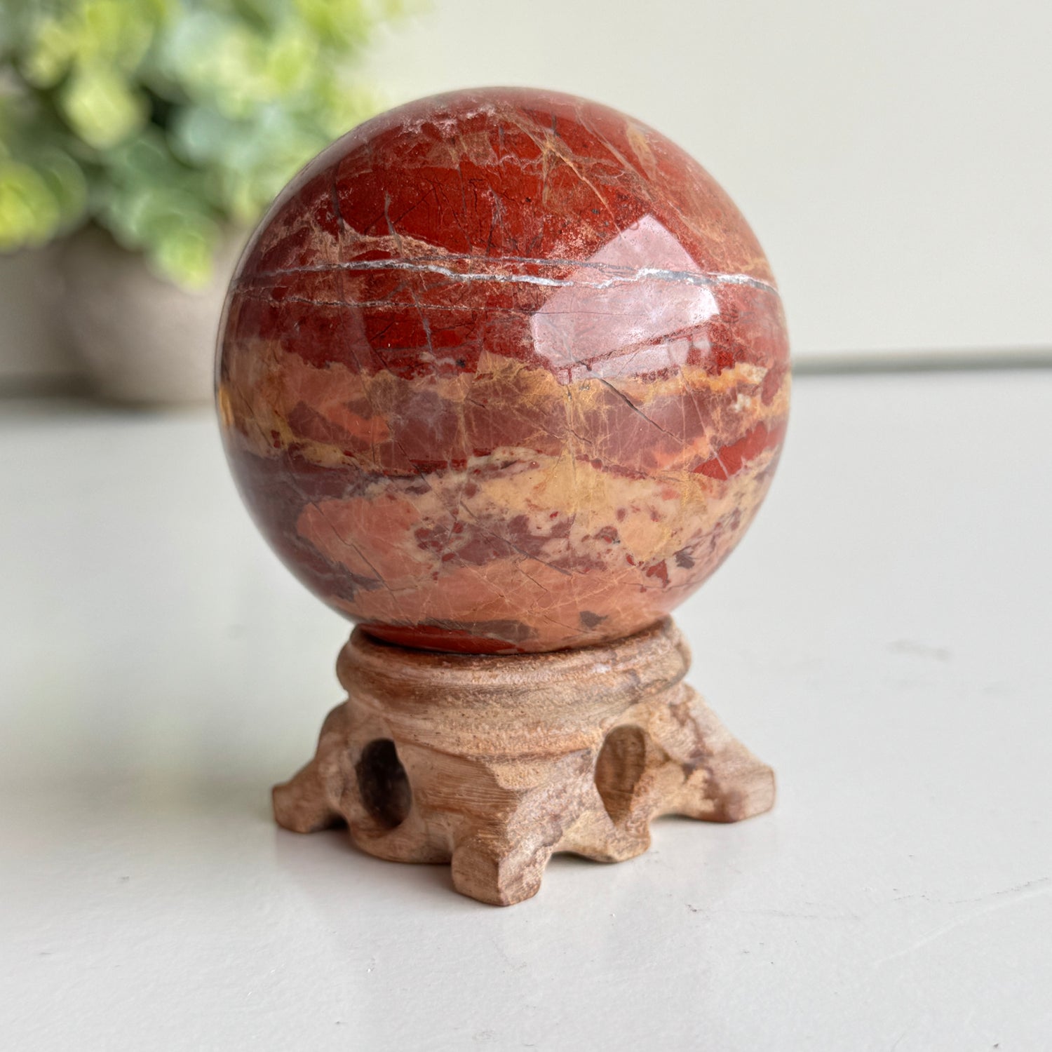 Petrified Wood / Jasper Sphere 6.2cm
