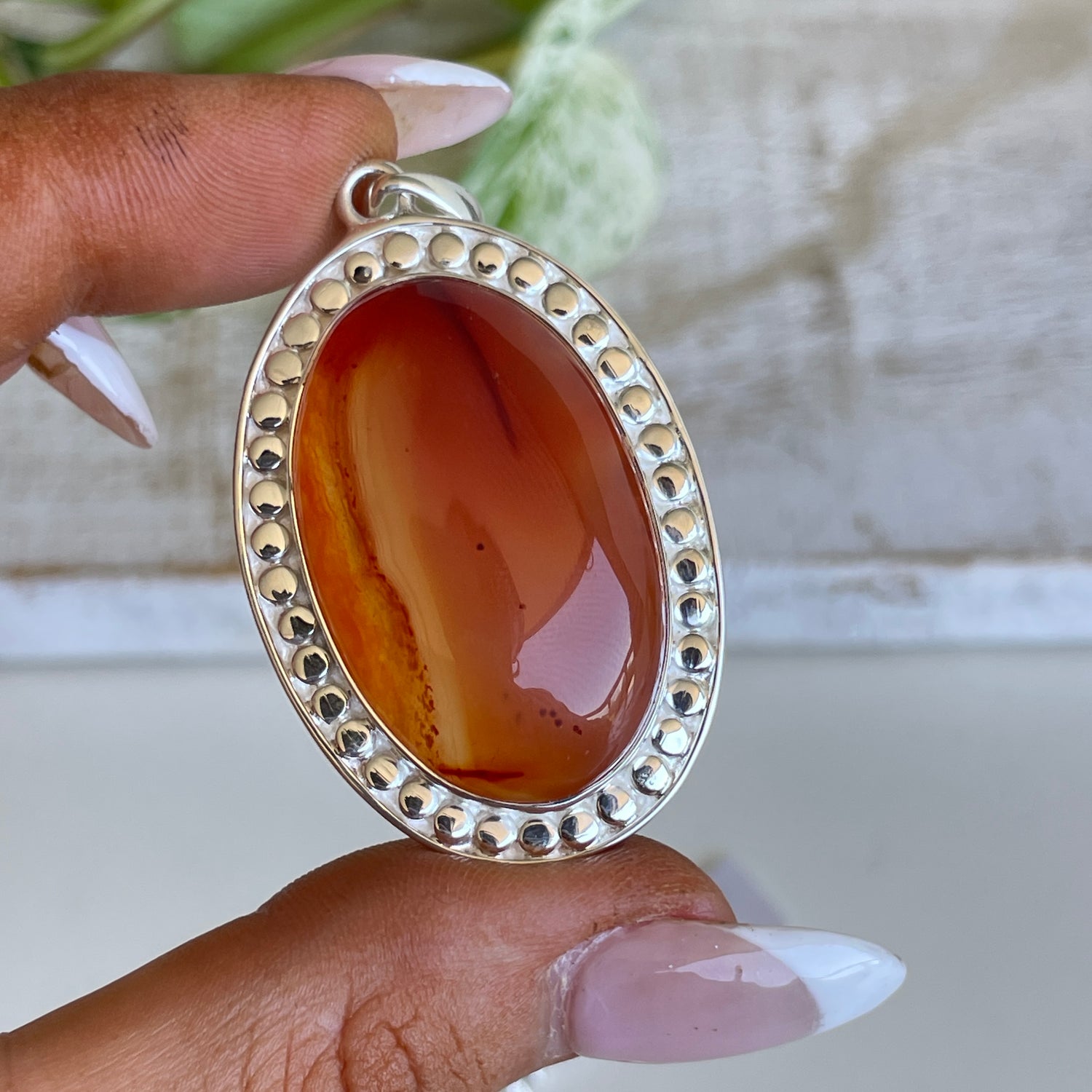 Carnelian Oval Pendant