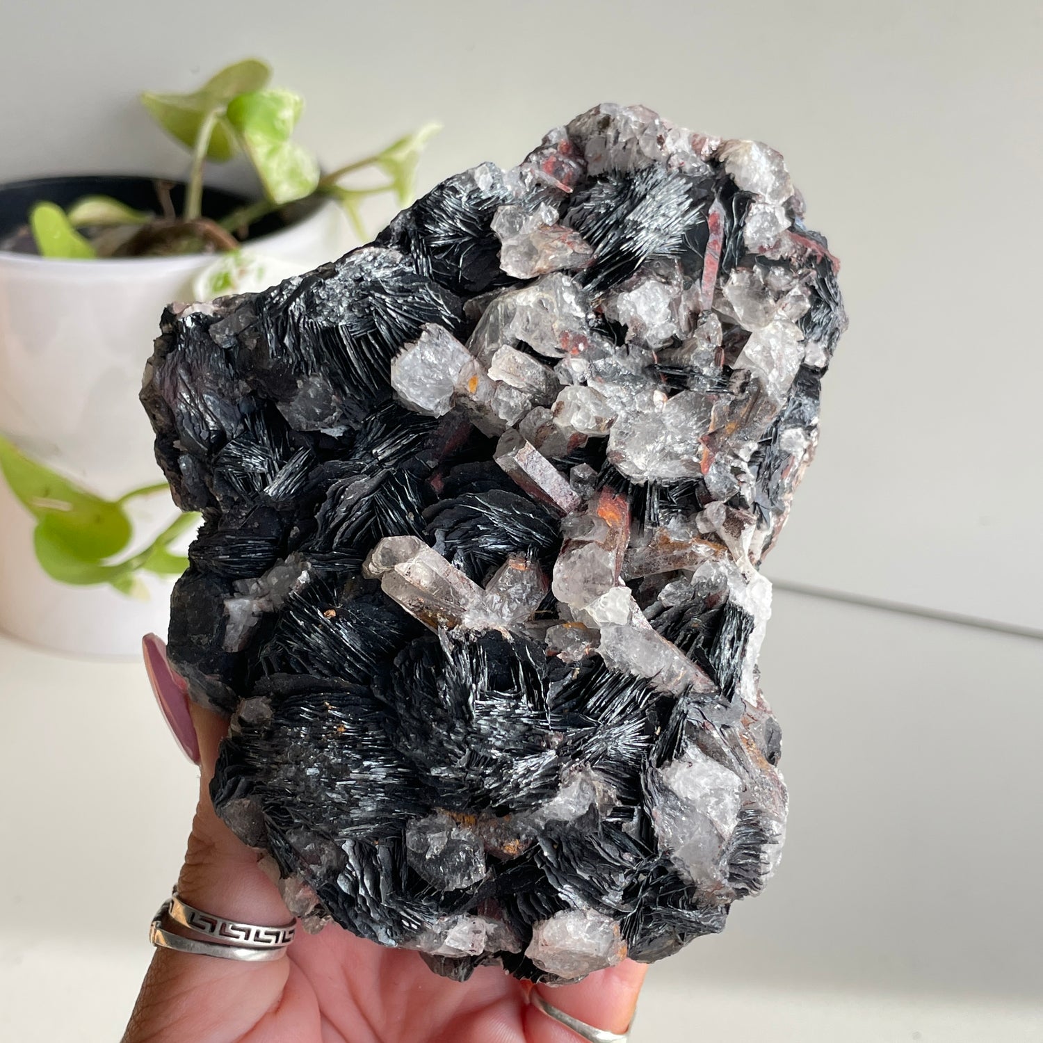 Specularite  Quartz Cluster 780g