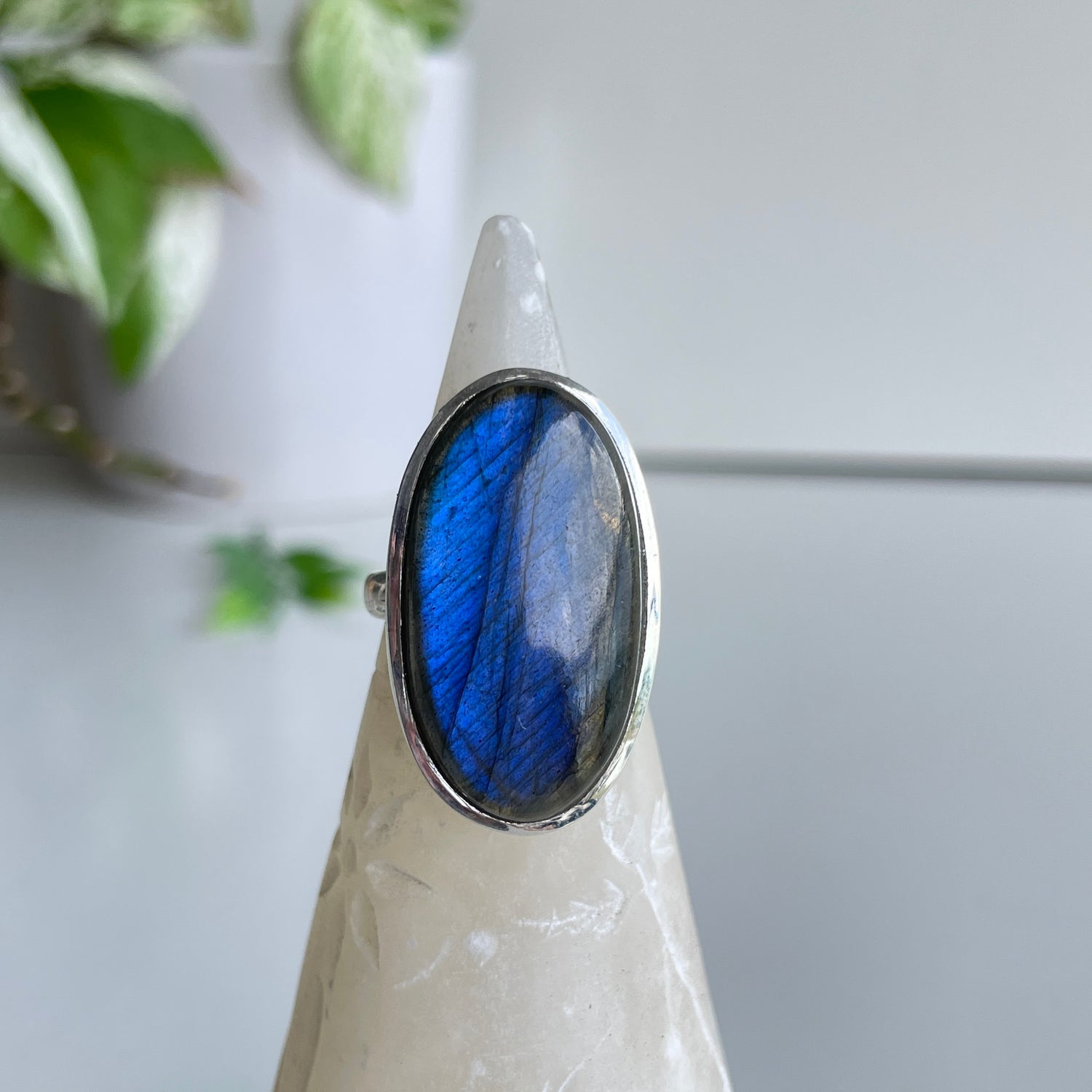 Labradorite Oval Ring Sz9.5