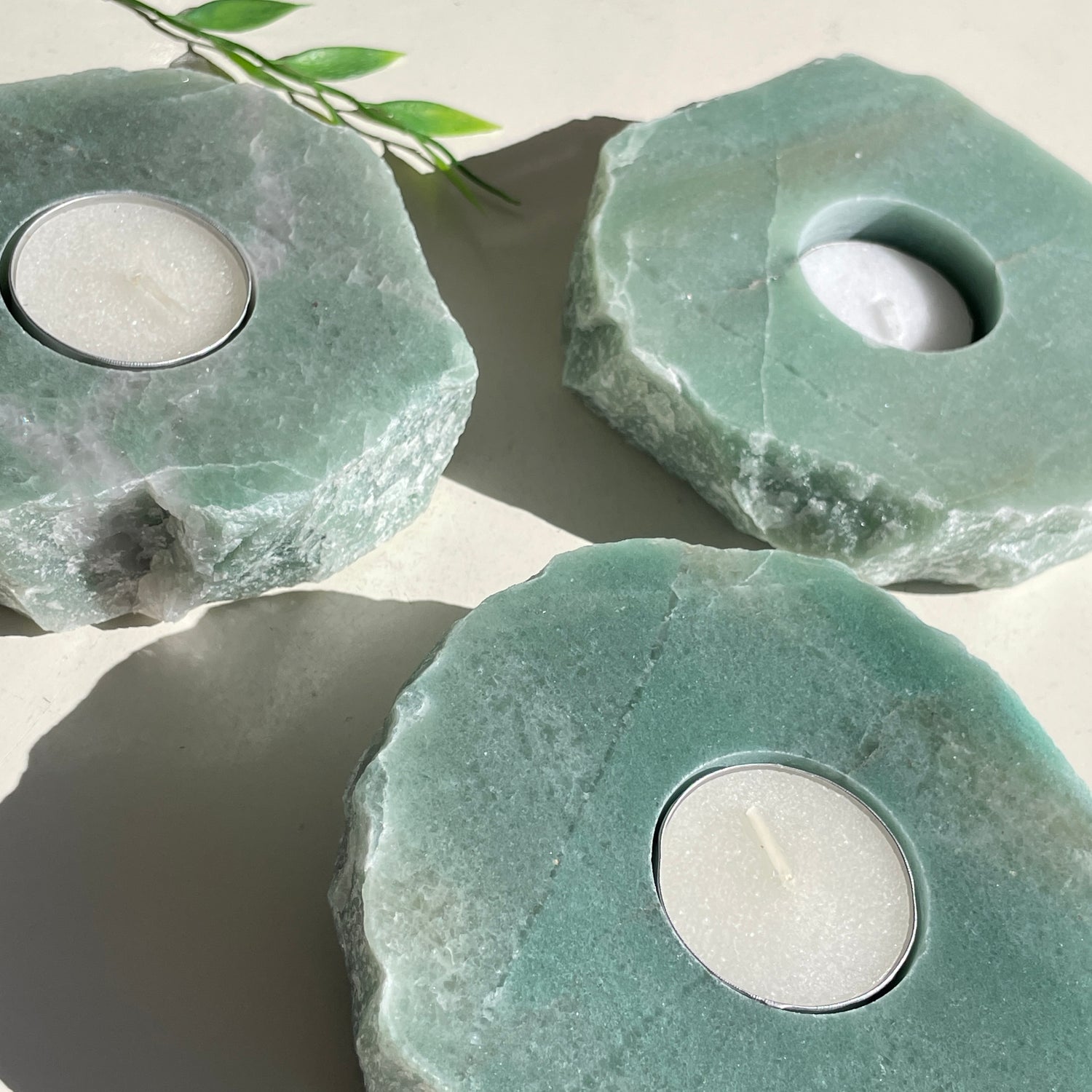 Green Aventurine Tealight Holder