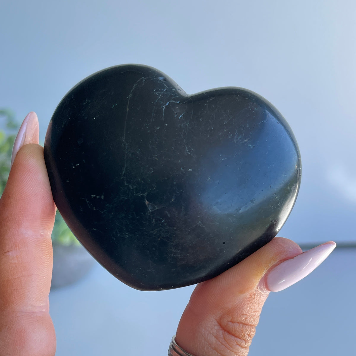 Black Tourmaline Heart 6.4cm
