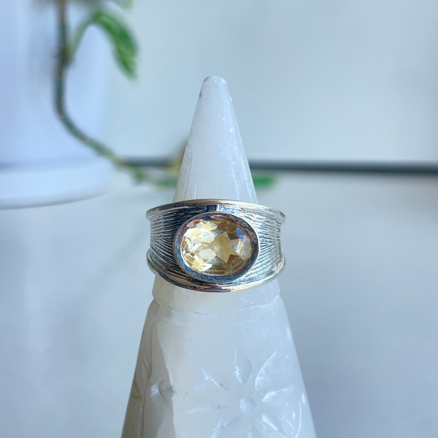 Citrine Oval Ring Sz7