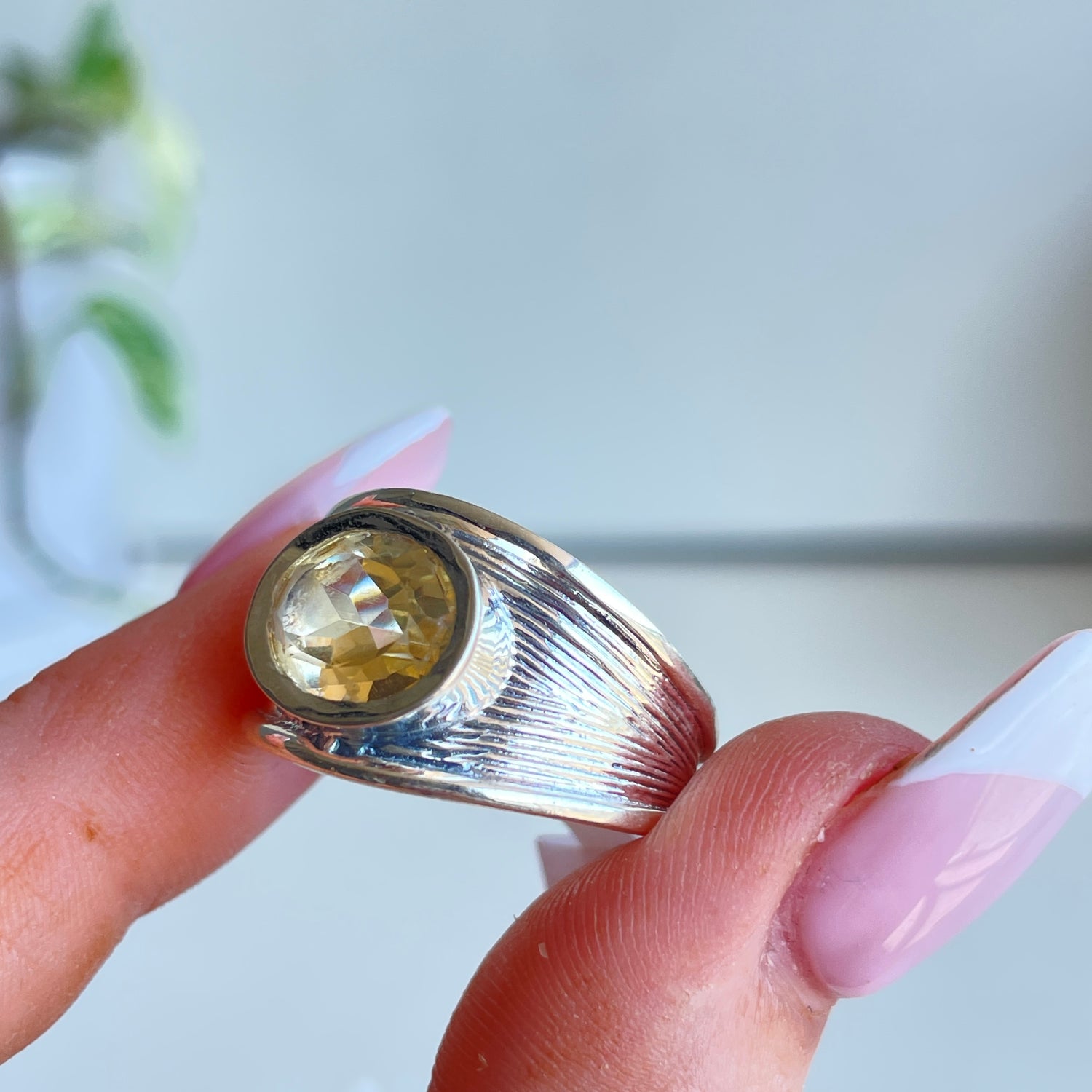 Citrine Oval Ring Sz7