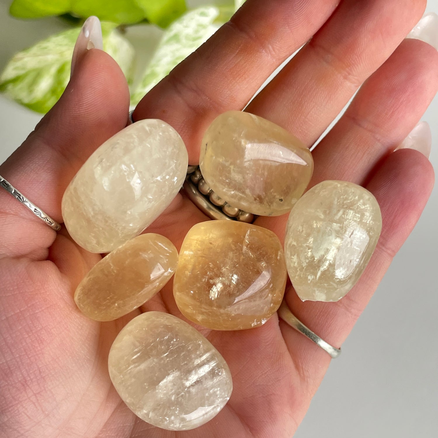 Honey Calcite Tumbled